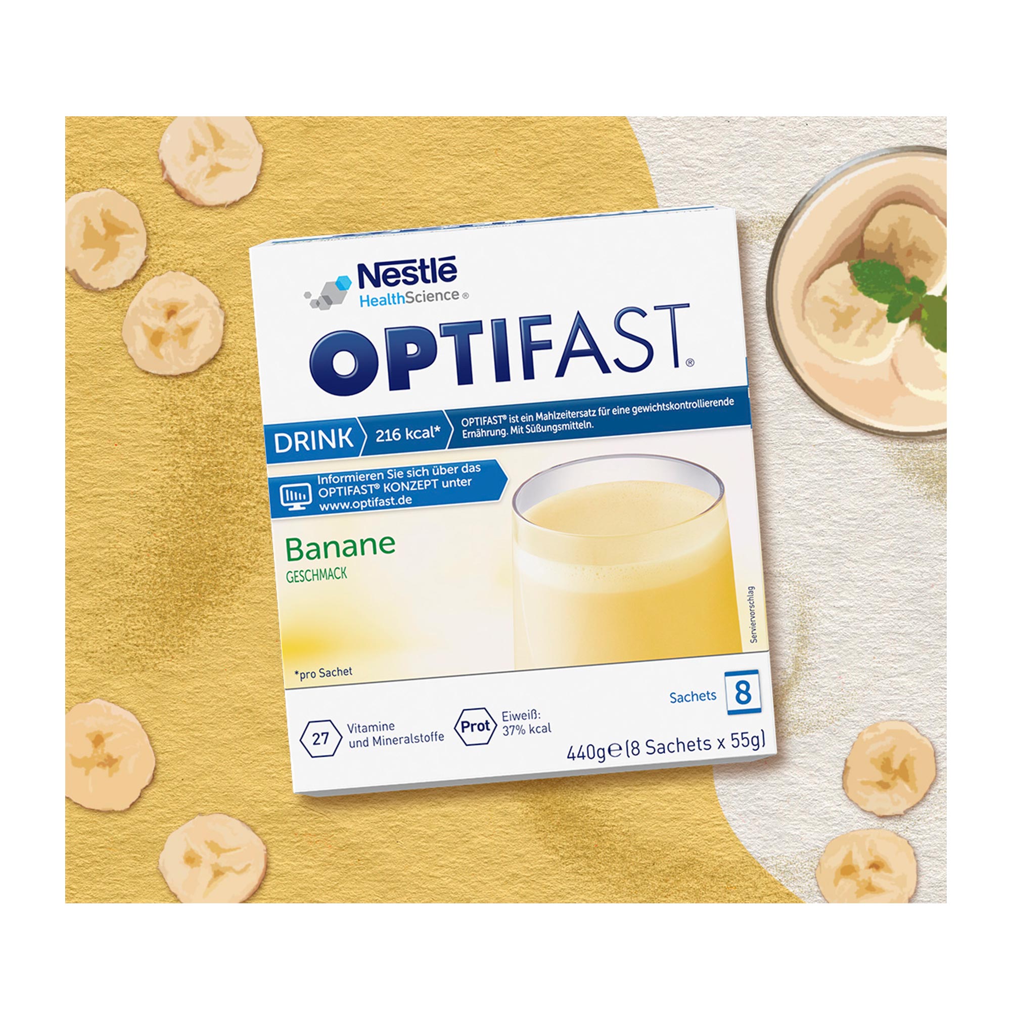 Optifast Drink Banane Pulver