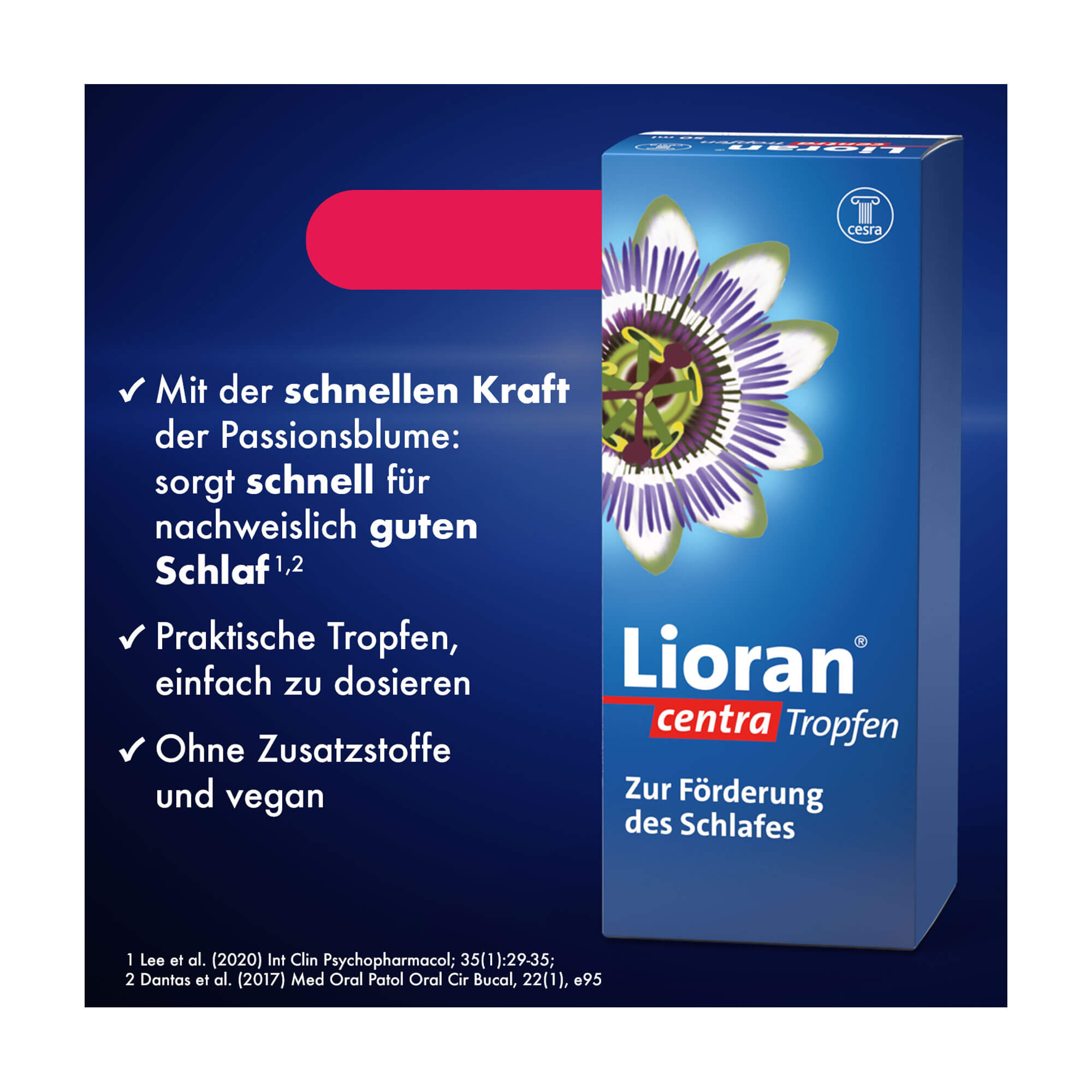 Grafik Lioran centra Tropfen Produktvorteile