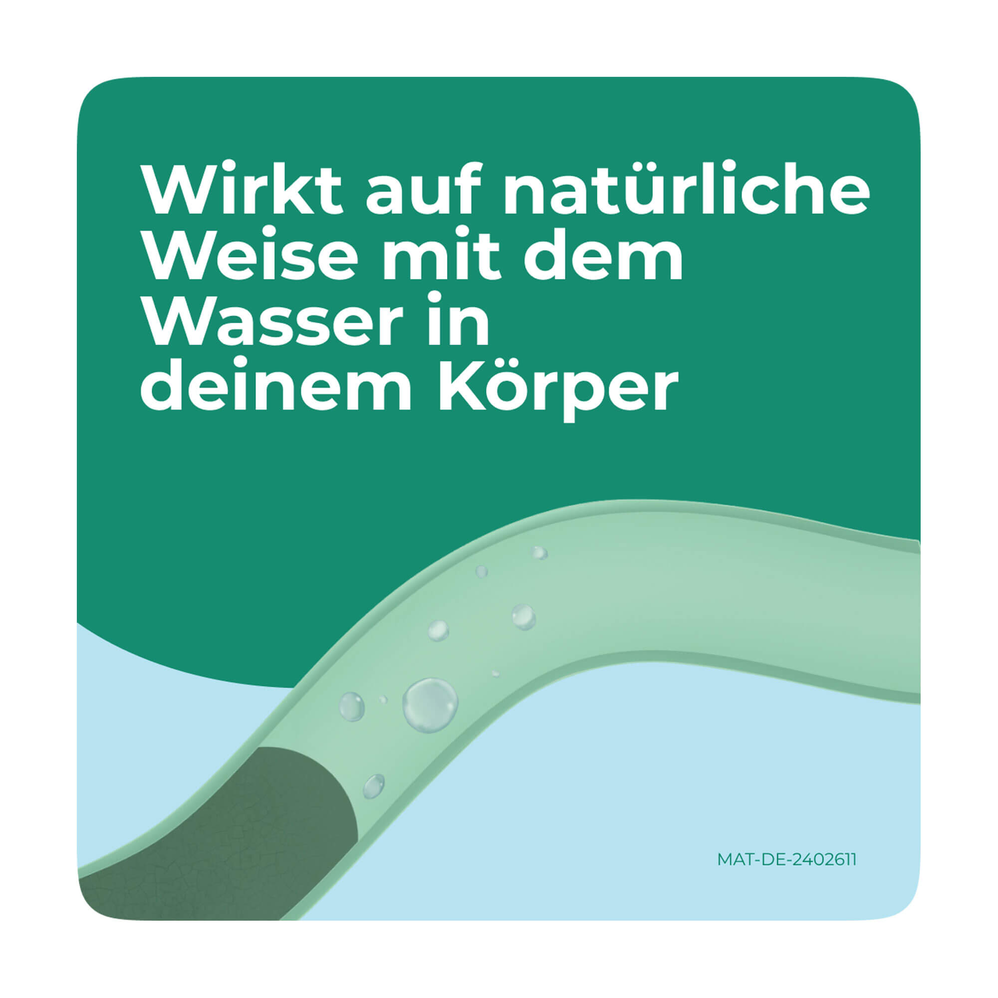 Grafik DulcoSoft Pulver Wirkt auf natürliche Weise mit dem Wasser in deinem Körper