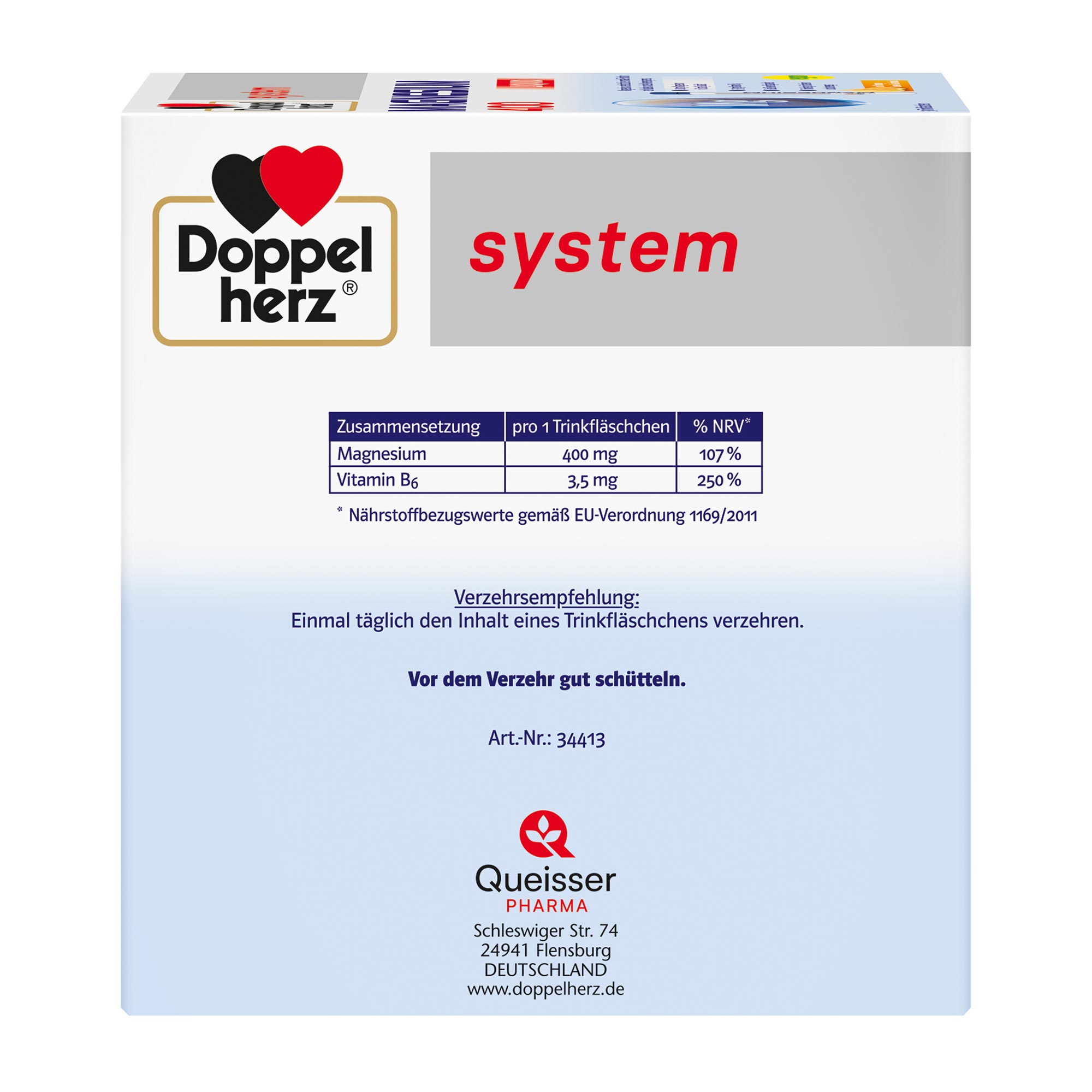 Doppelherz system Magnesium 400 Liquid linke Seitenansicht