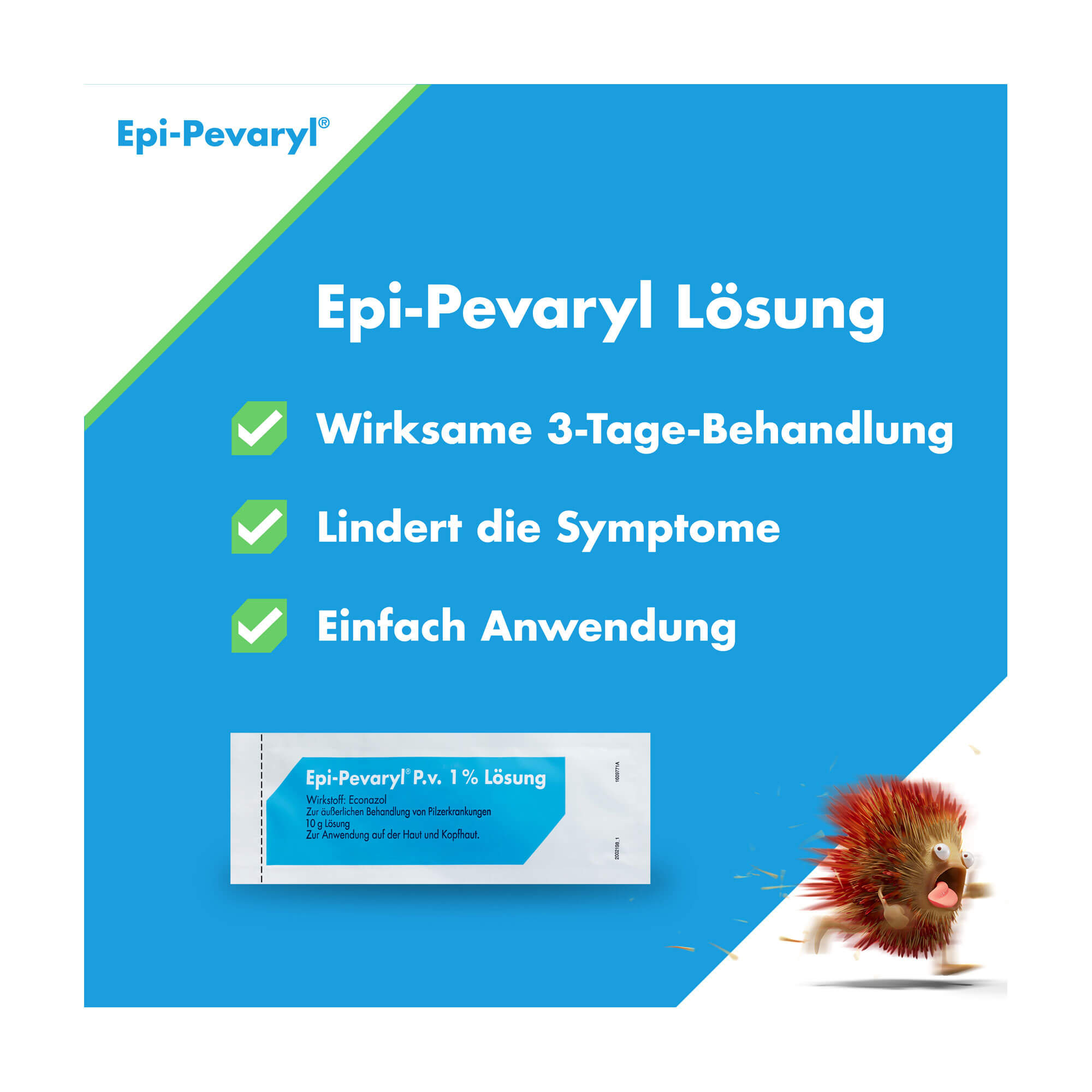 Grafik Epi-Pevaryl P.v. 1% Lösung Wirksame 3-Tage-Behandlung