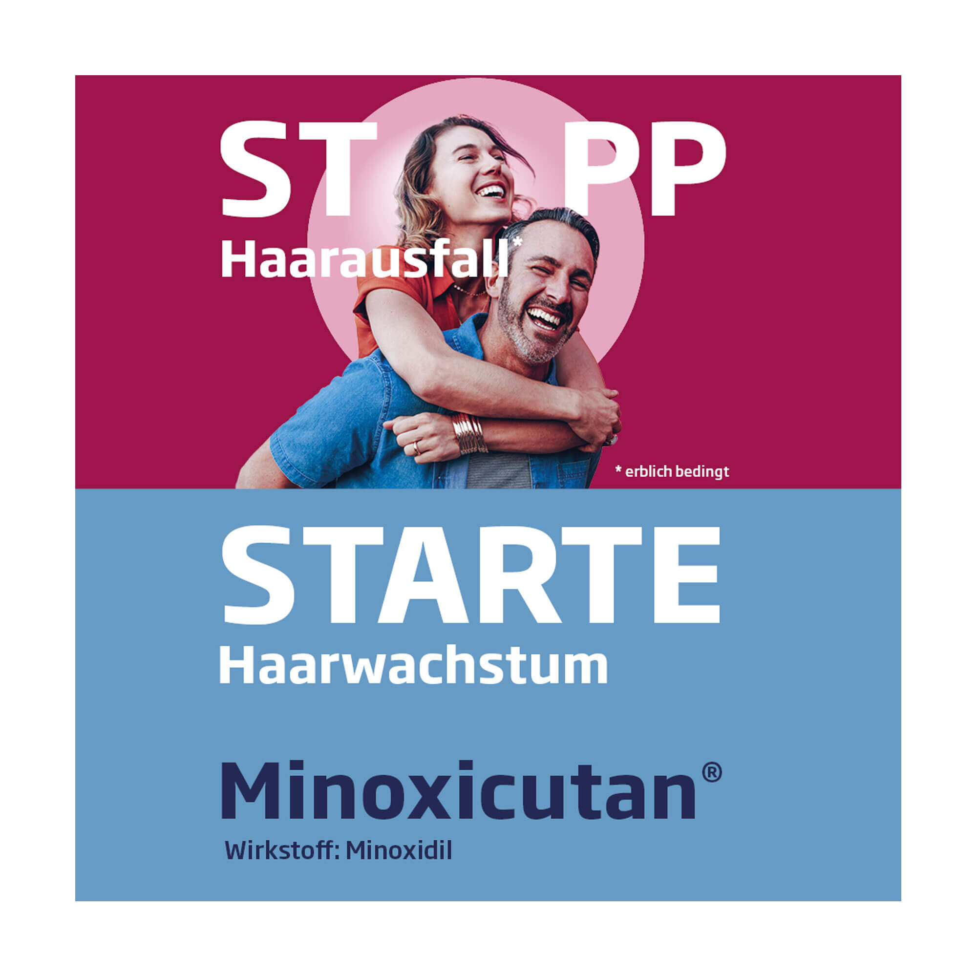 Grafik Minoxicutan Frauen 20 mg/ml Spray Stopp Haarausfall*. Starte Haarwachstum mit Minoxicutan.