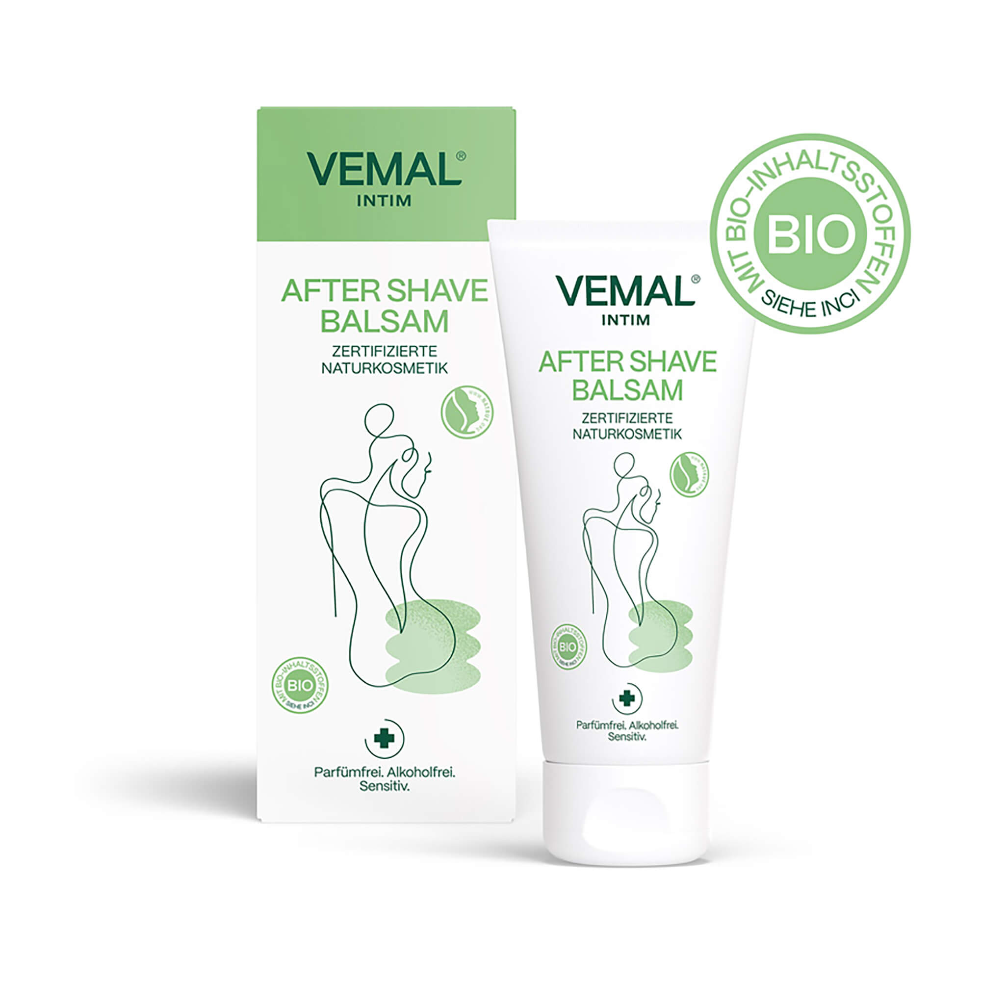 Grafik Vemal Intim Bio After Shave Balsam Mit Bio-Inhaltsstoffen