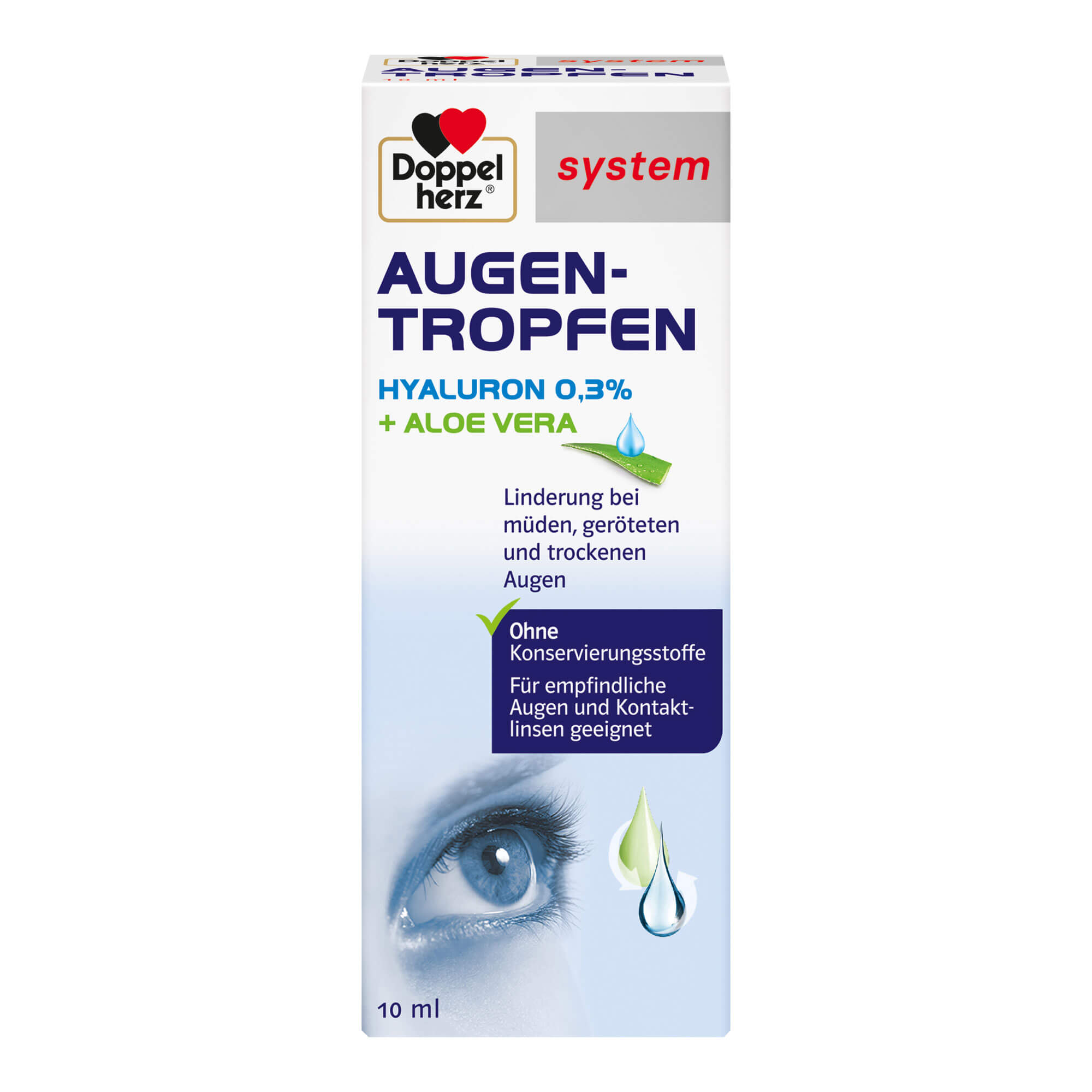 Sterile und konservierungsmittelfreie Augentropfen mit wohltuend lindernder Wirkung bei müden, geröteten und trockenen Augen. Auch für empfindliche Augen geeignet.