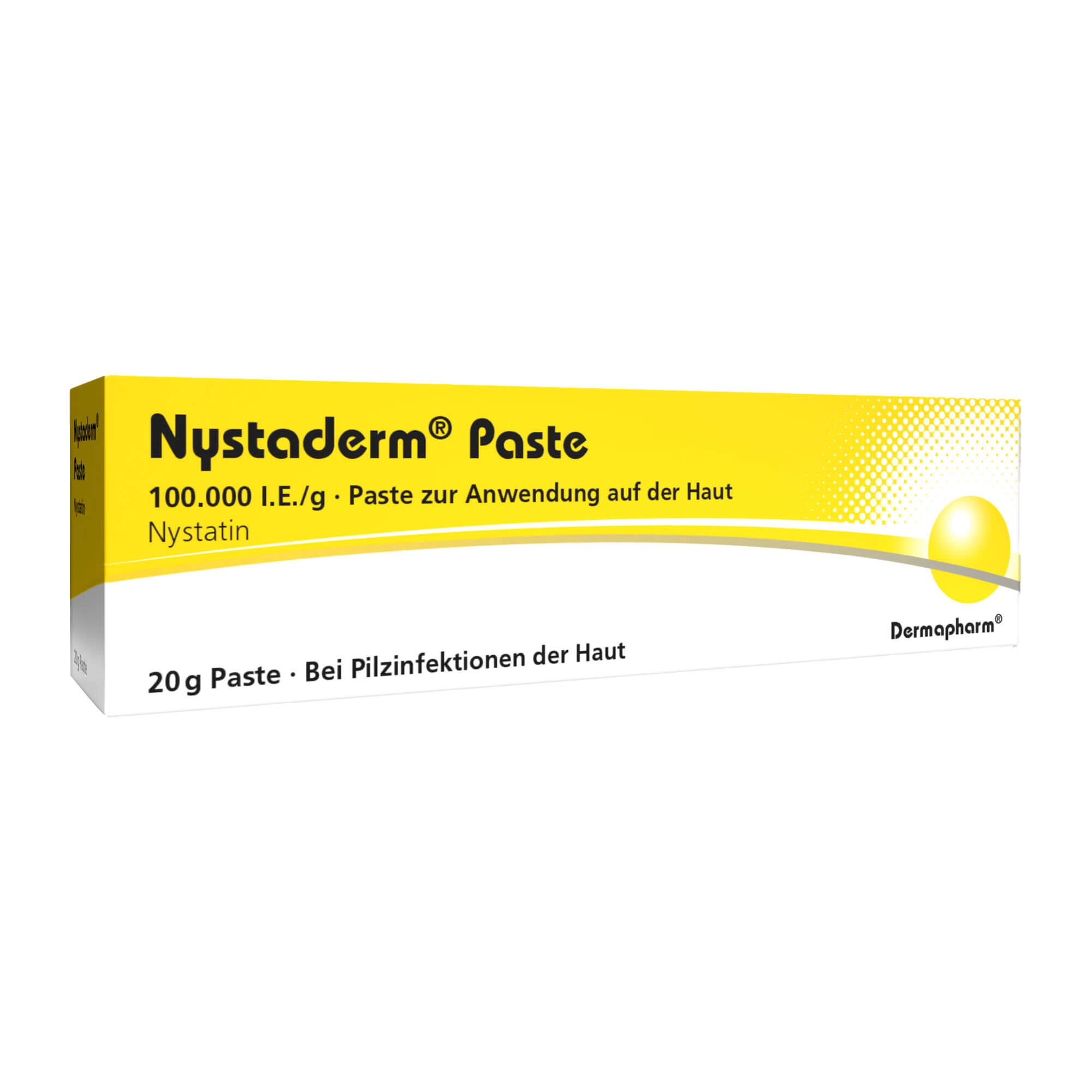 Zur Anwendung bei Hautinfektionen mit Nystatin-empfindlichen Hefepilzen wie z.B. Windeldermatitis.