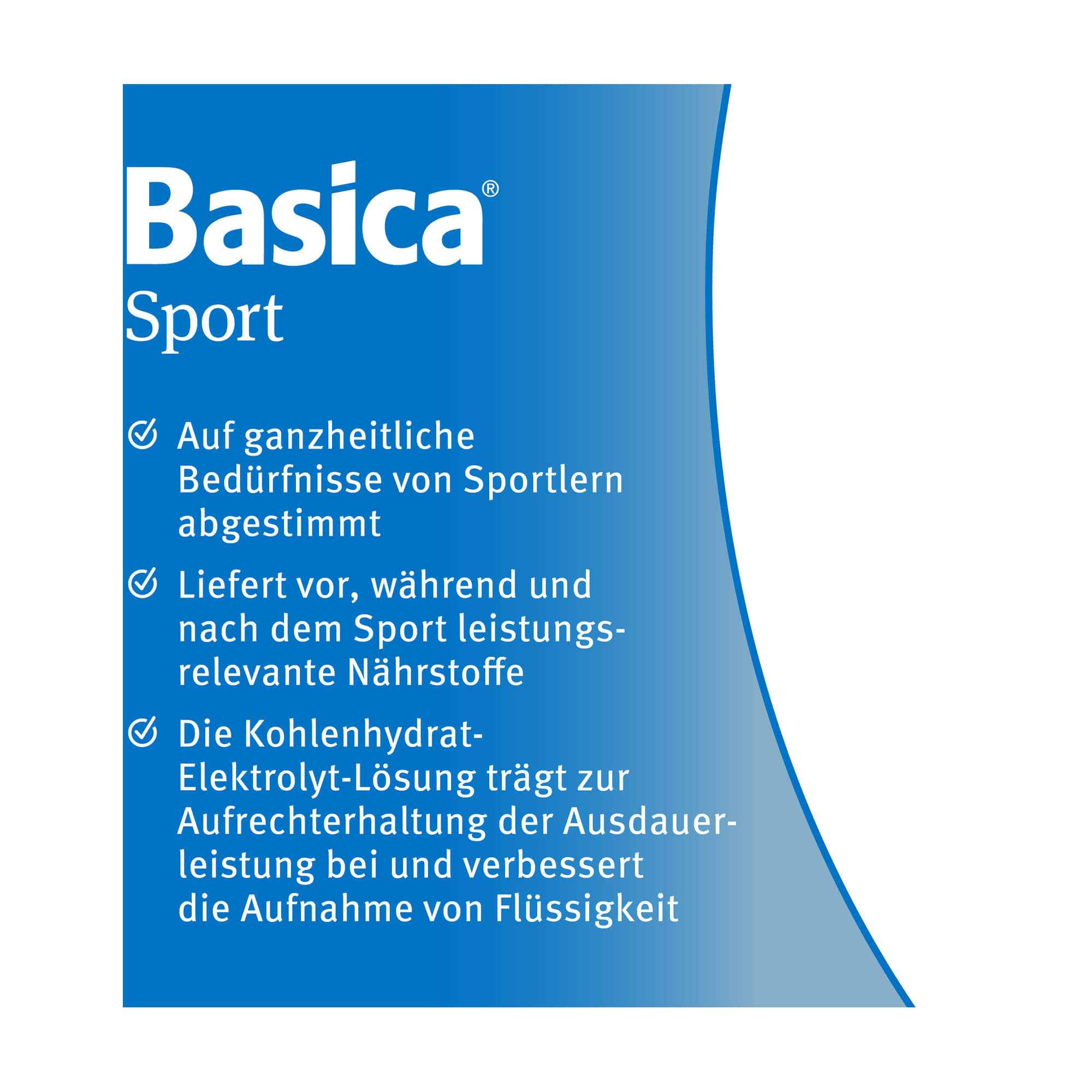 Grafik Basica Sport Trinkpulver Produktmerkmale