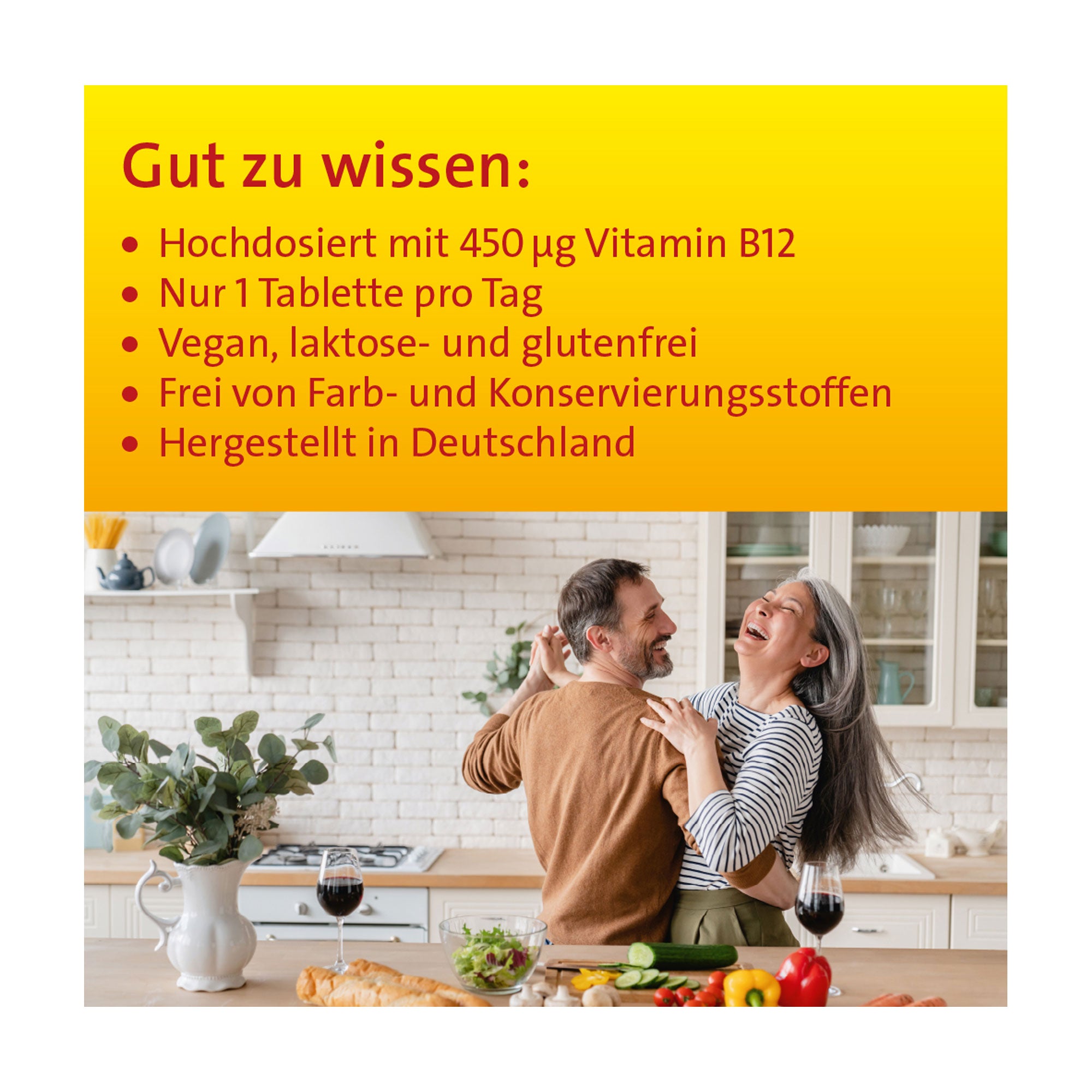 Grafik Vitamin B12 Hevert 450 µg Tabletten Gut zu wissen