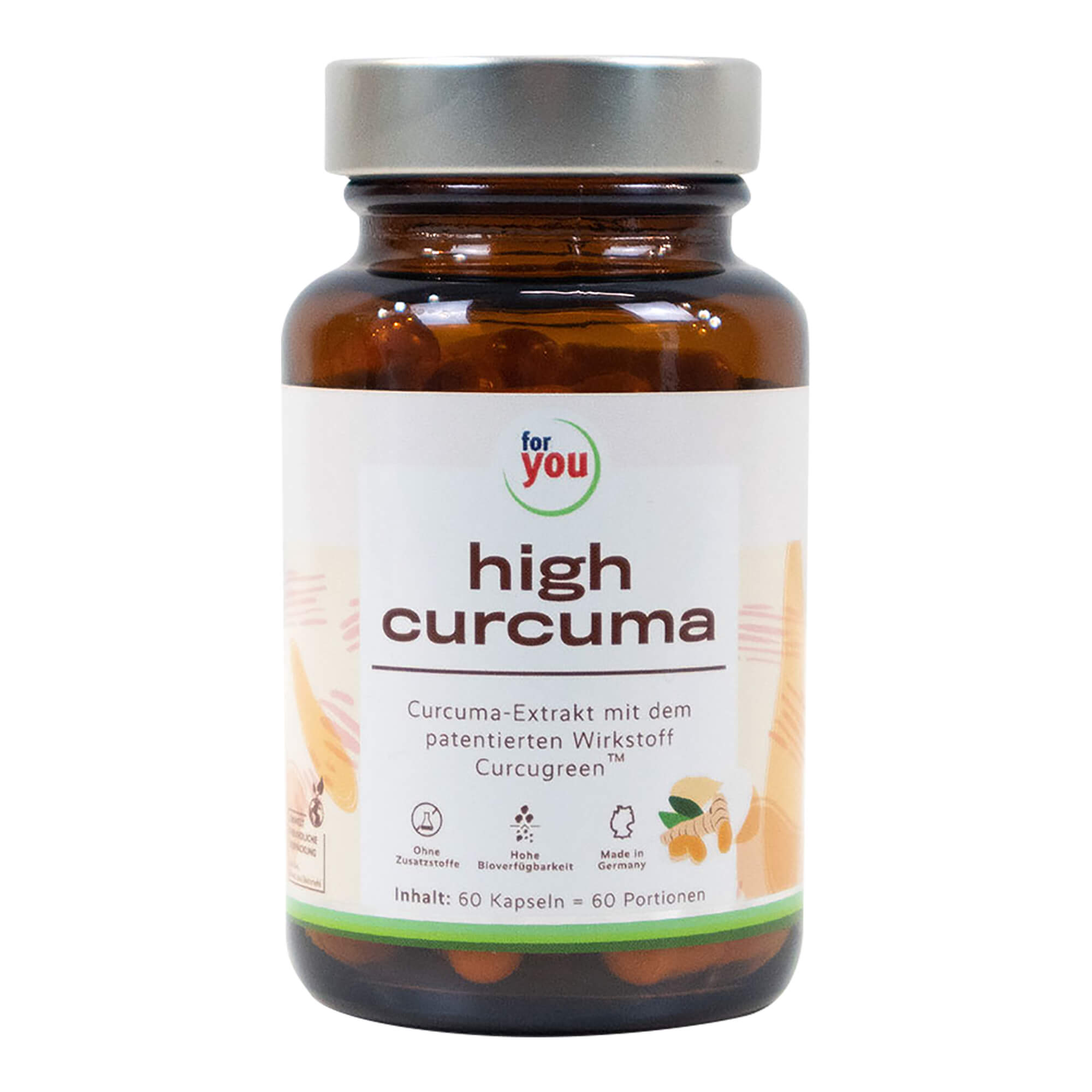 Nahrungsergänzungsmittel mit Curcuma-Extrakt.