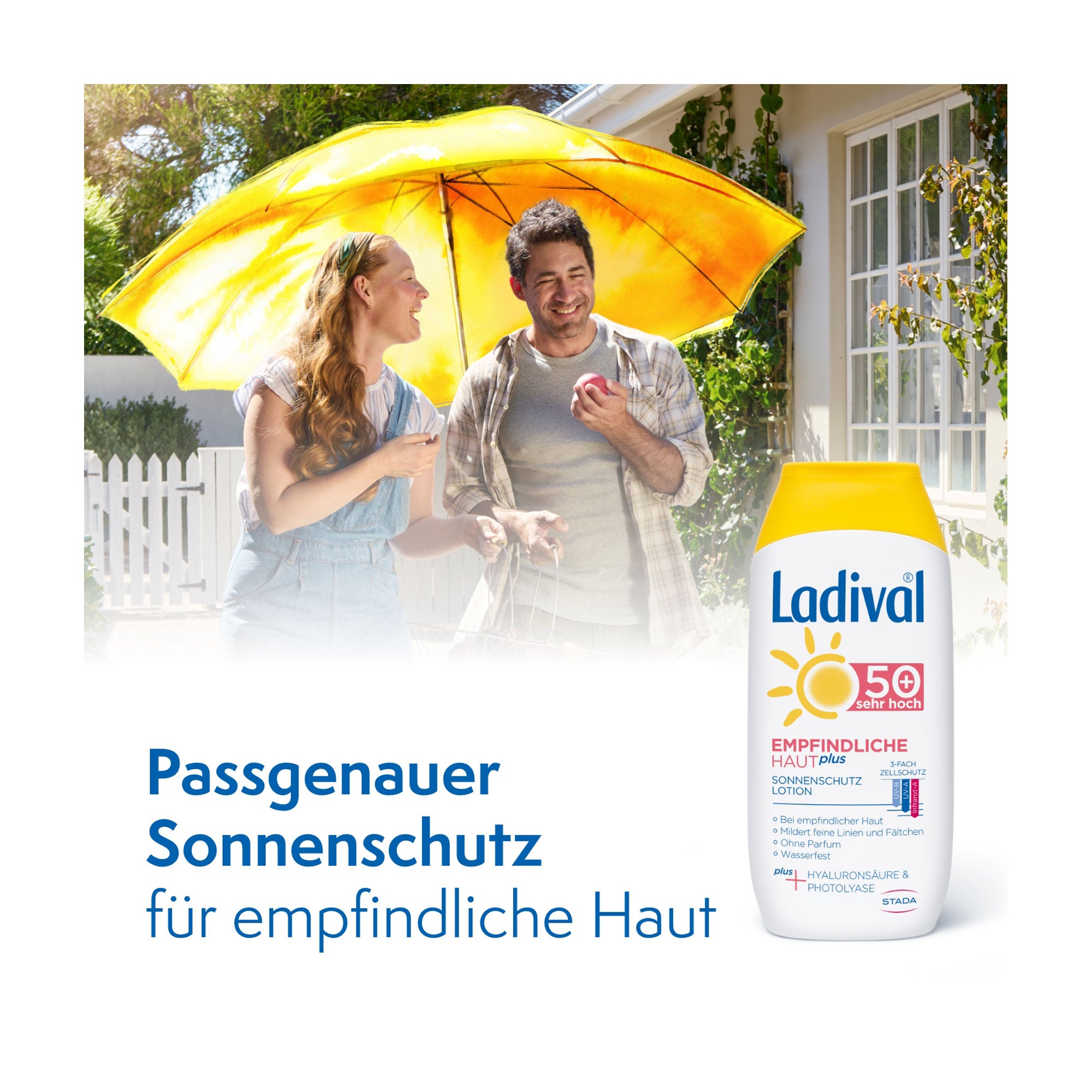 Grafik Ladival Empfindliche Haut Plus LSF 50+ Lotion Passgenauer Sonnenschutz für empfindliche Haut