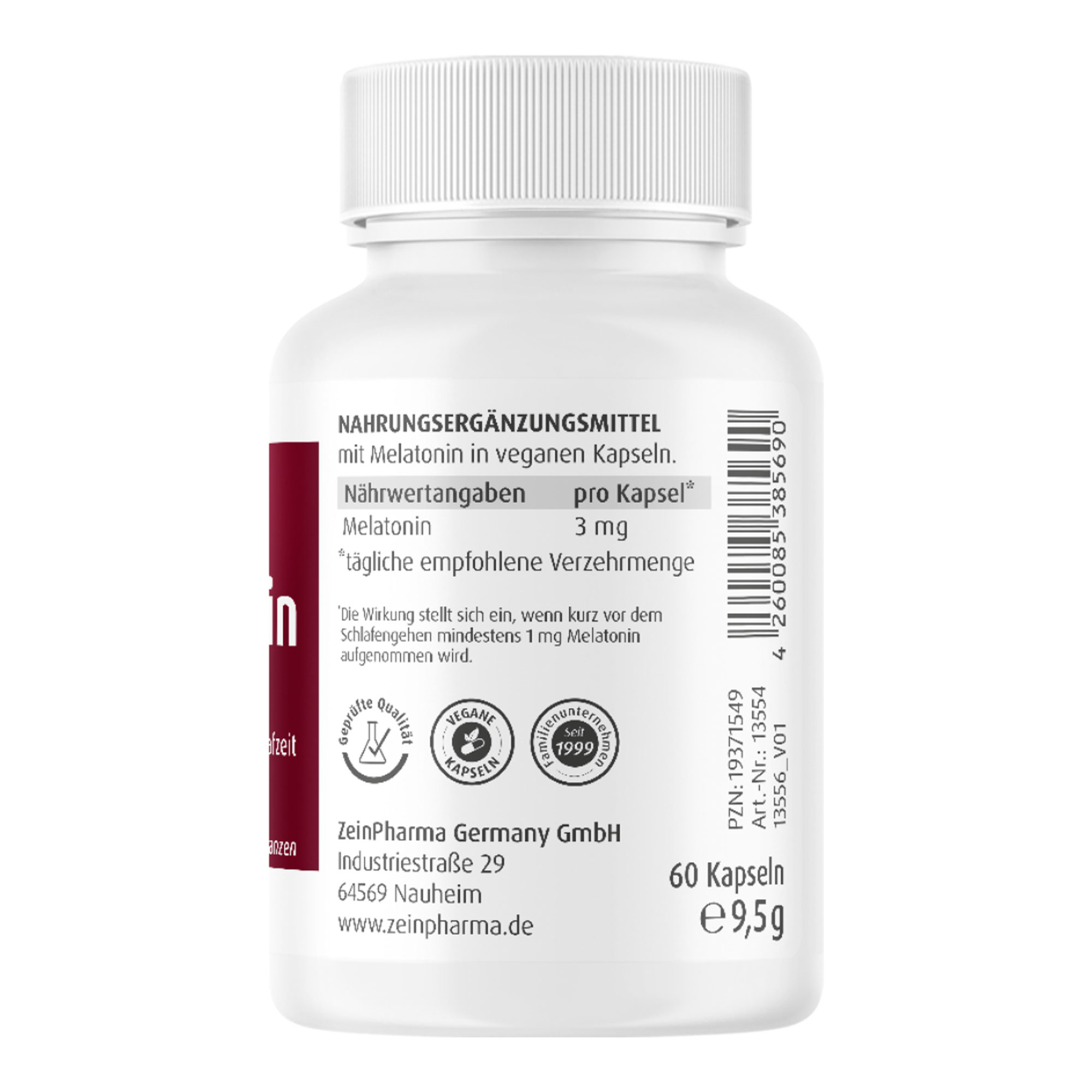 Melatonin 3 mg Kapseln Produktseite Rechts