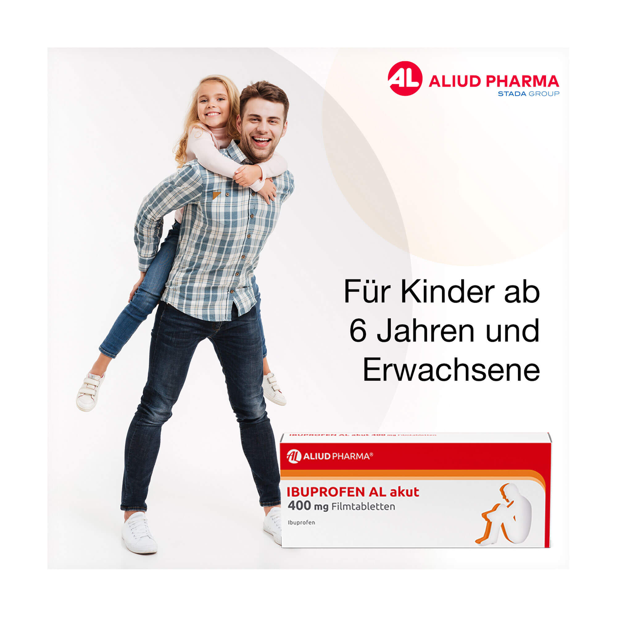 Grafik Ibuprofen AL akut 400 mg Filmtabletten Für Kinder ab 6 Jahren und Erwachsene