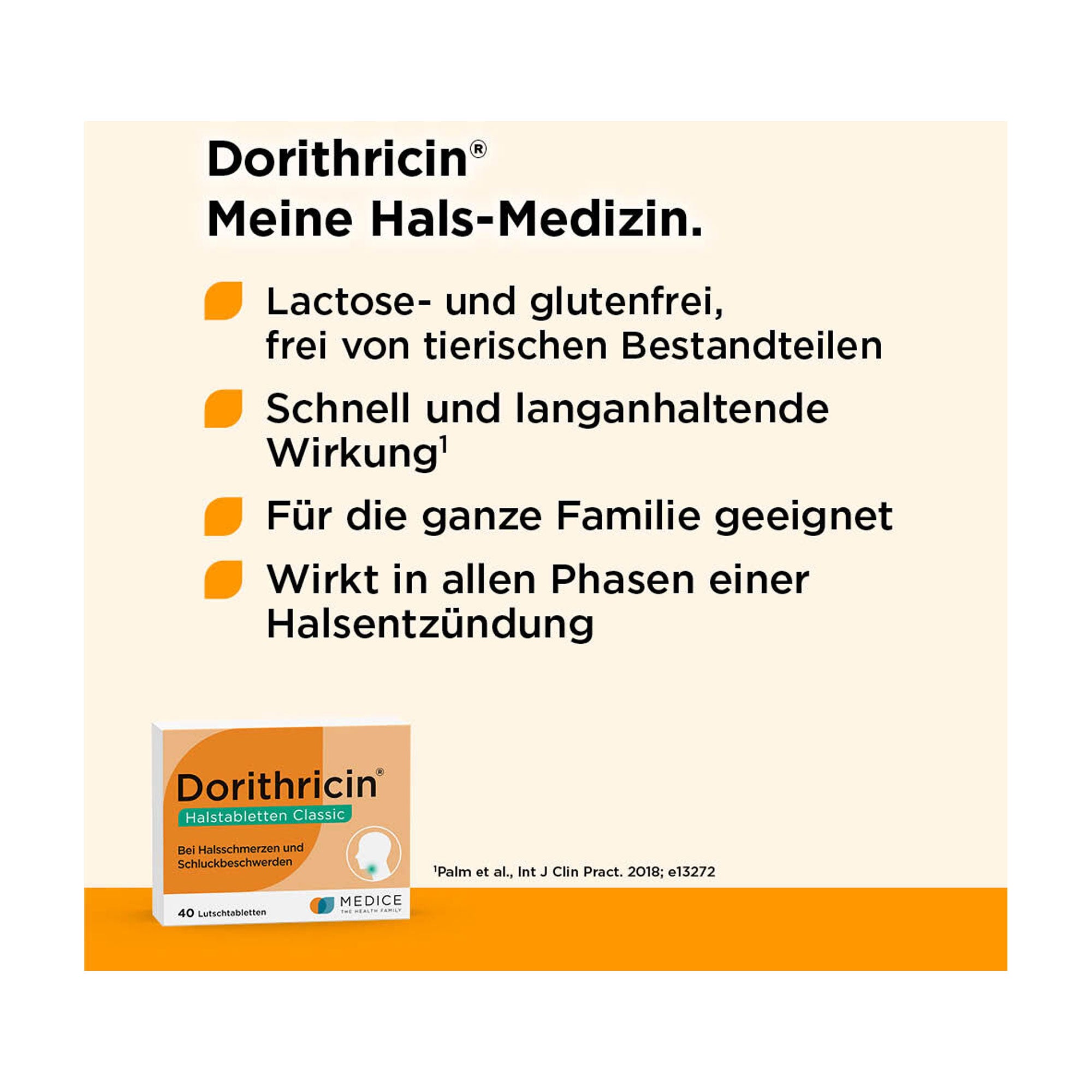 Grafik Dorithricin Halstabletten Classic Produktmerkmale