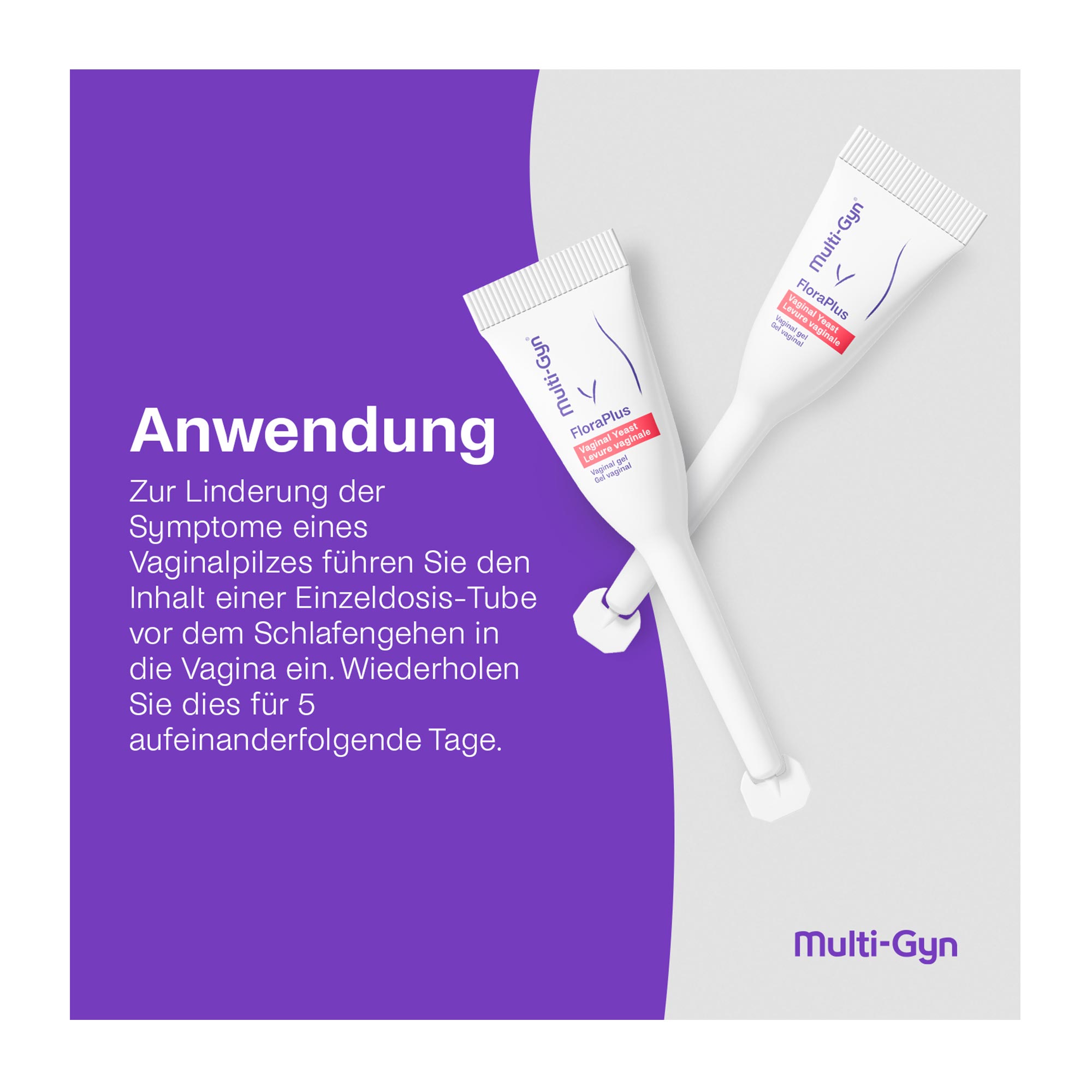 Grafik Multi-Gyn FloraPlus Gel Anwendung