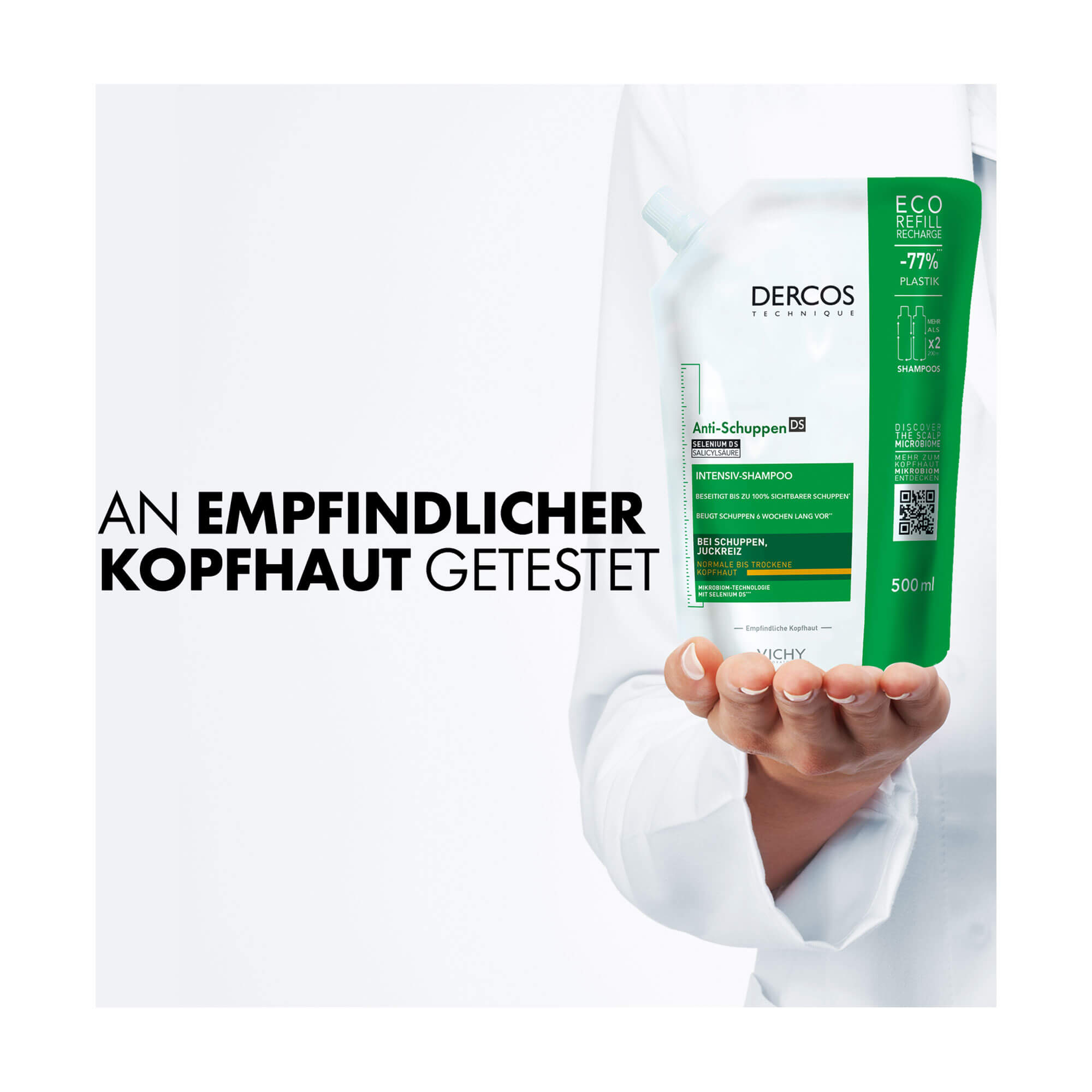 Grafik Vichy Dercos Anti-Schuppen-Shampoo für trockenes Haar An empfindlicher Kopfhaut getestet