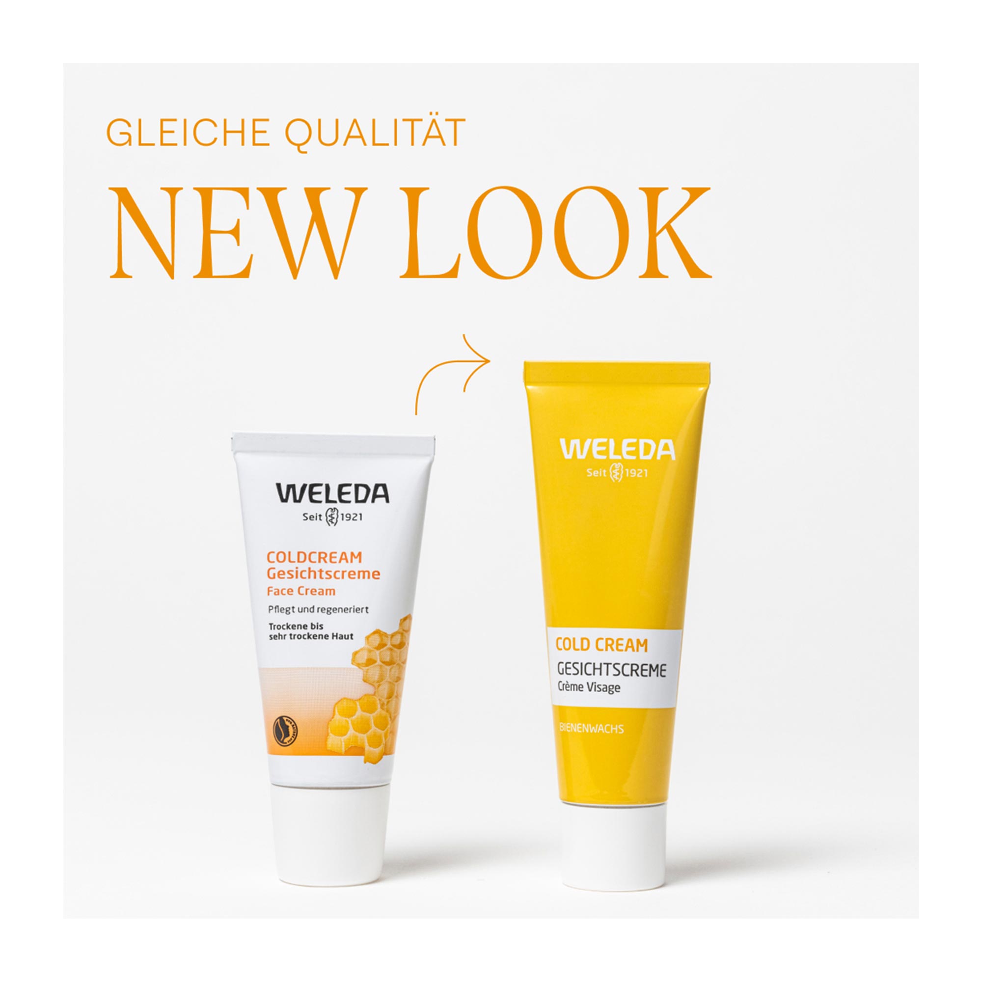 Grafik Weleda Coldcream Gesichtscreme neues Design