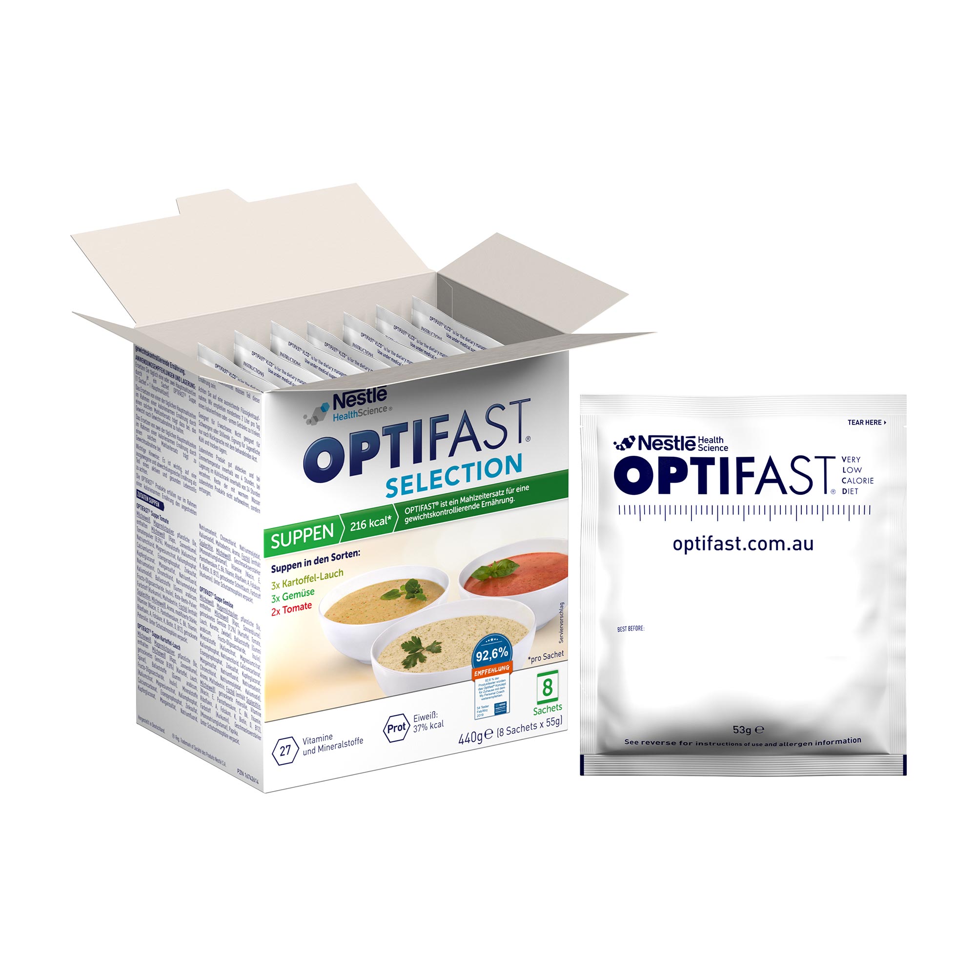 Optifast Selection Suppen Verpackung mit Sachet