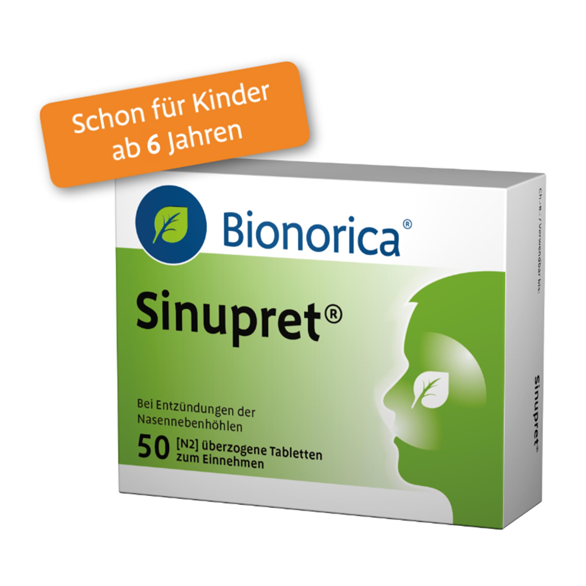 Grafik Sinupret Überzogene Tabletten schon für Kinder ab 6 Jahren