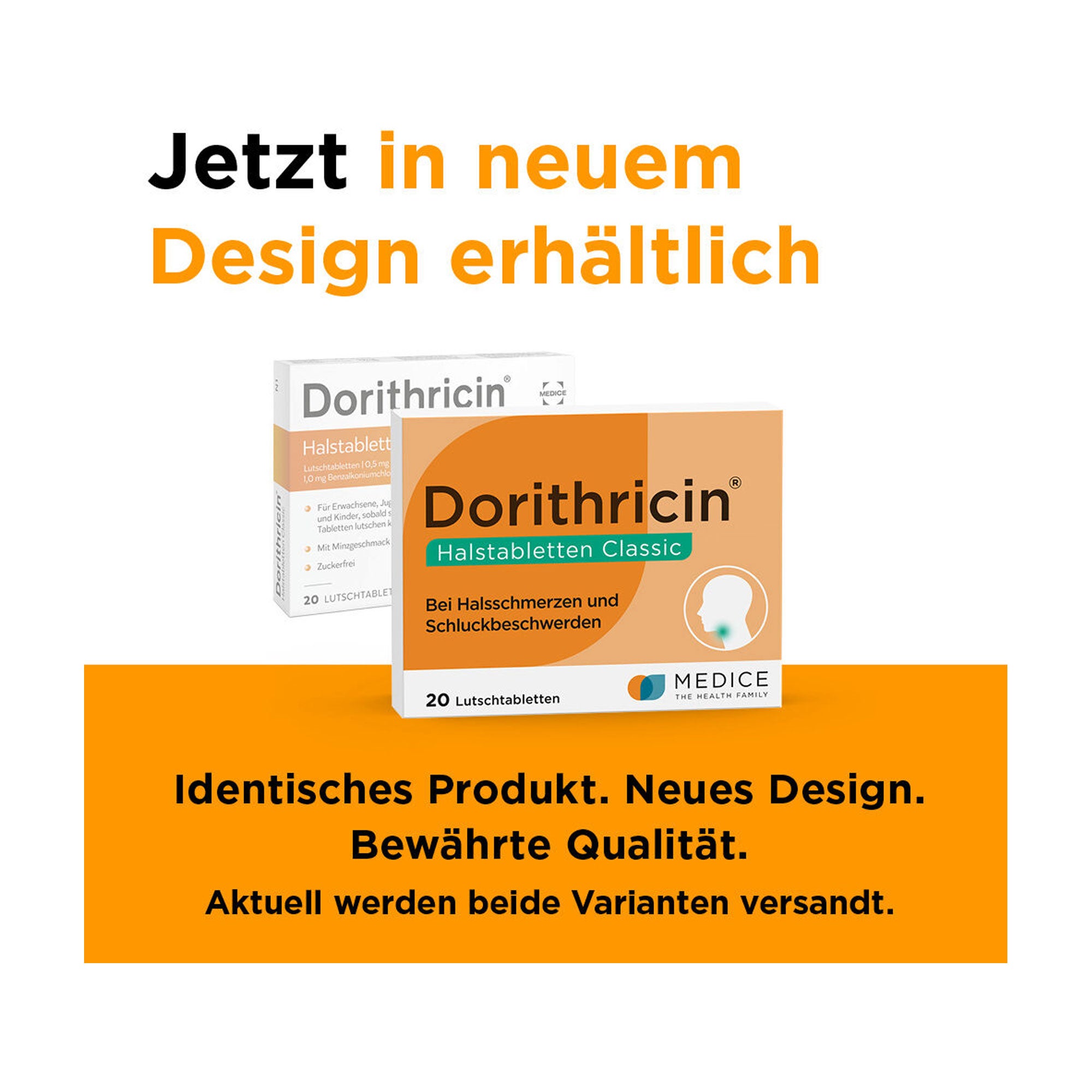 Grafik Dorithricin Halstabletten Classic Änderung Packungsdesing