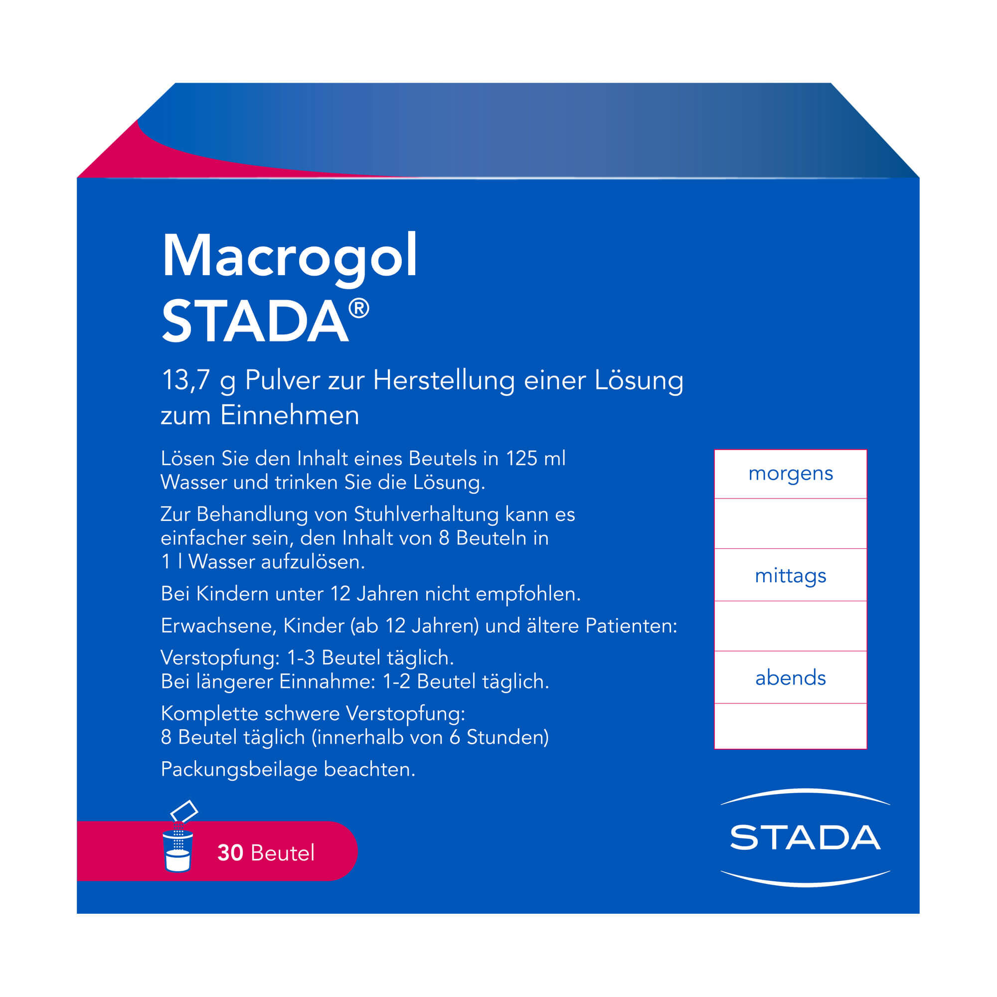 Macrogol STADA 13,7 g Pulver Rückseite