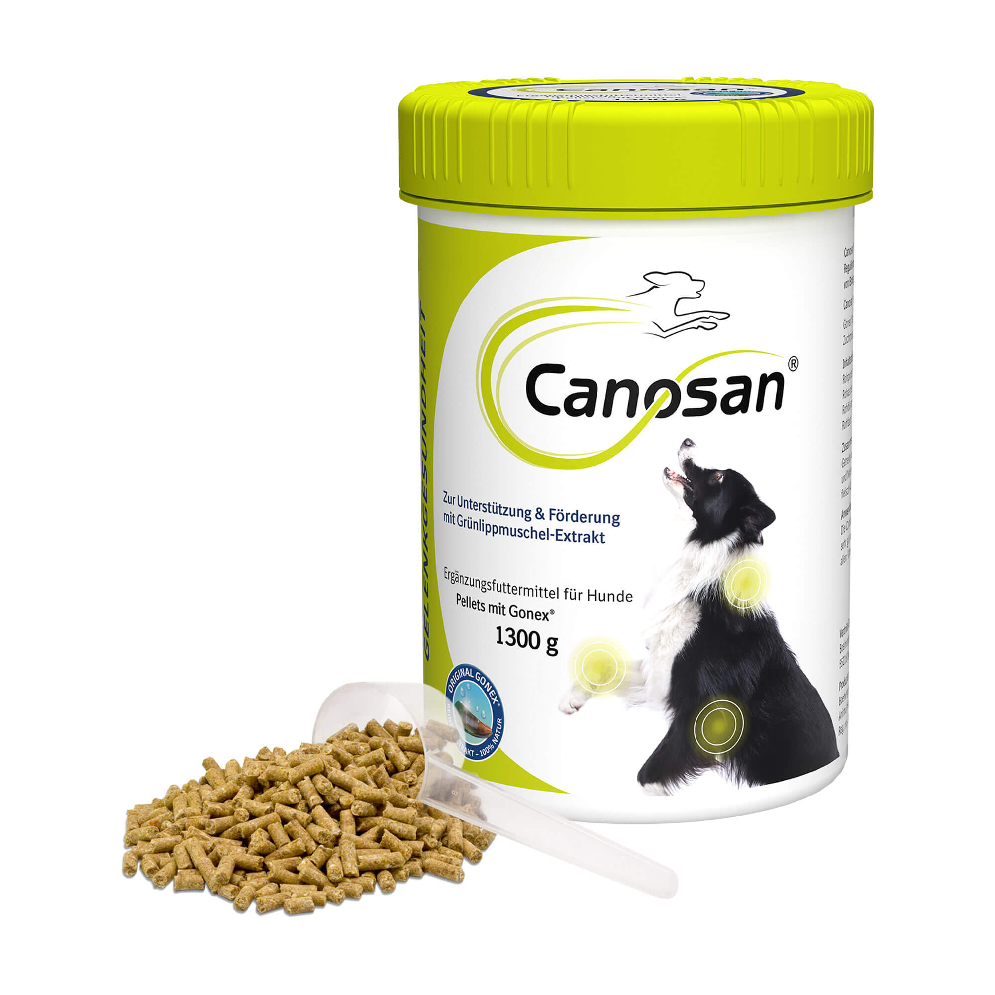 Canosan Pellets bei Gelenkproblemen für Hund inklusive Dosierlöffel