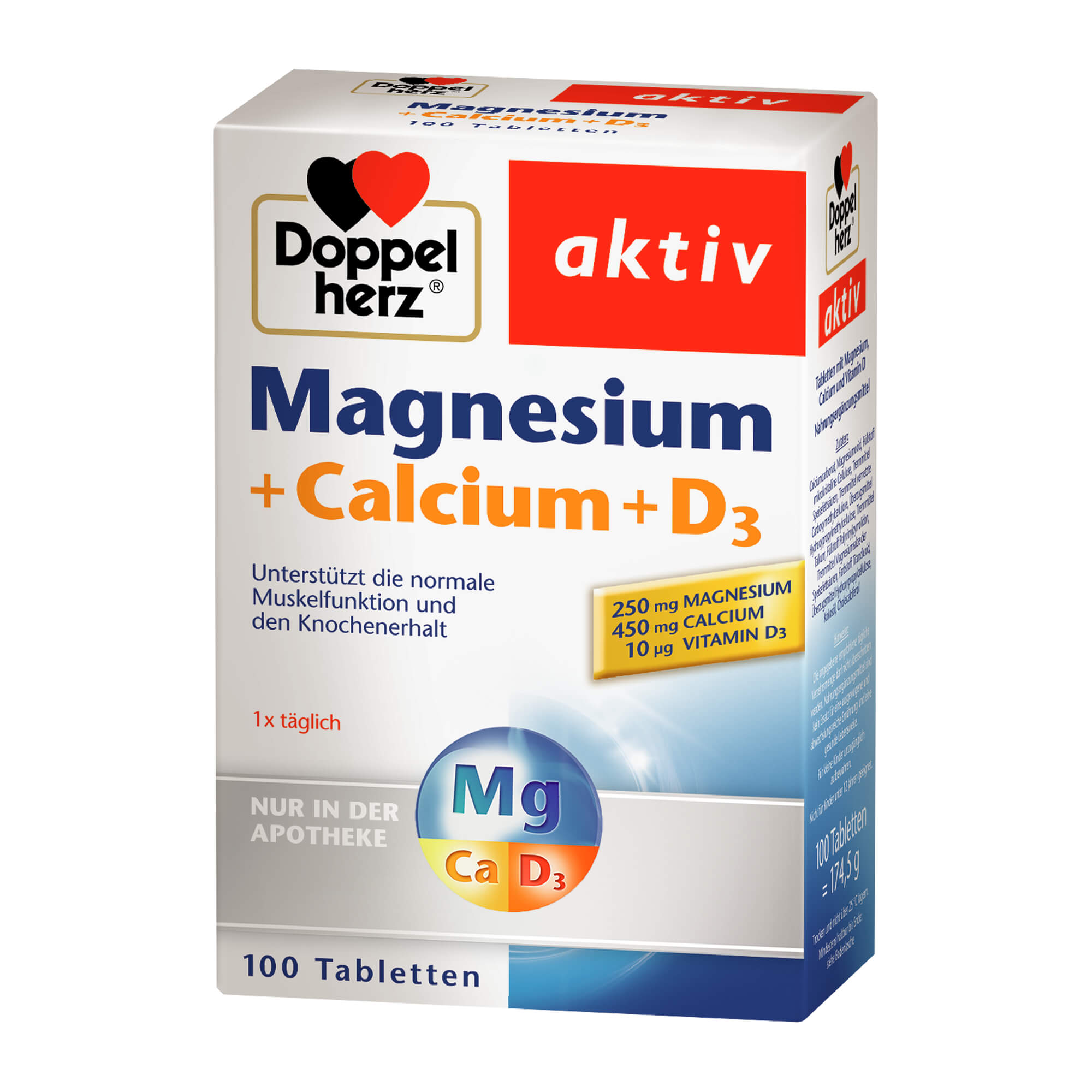 DOPPELHERZ MAGN.+CALC.+D3, 100 St | Arzneimittel-Datenbank