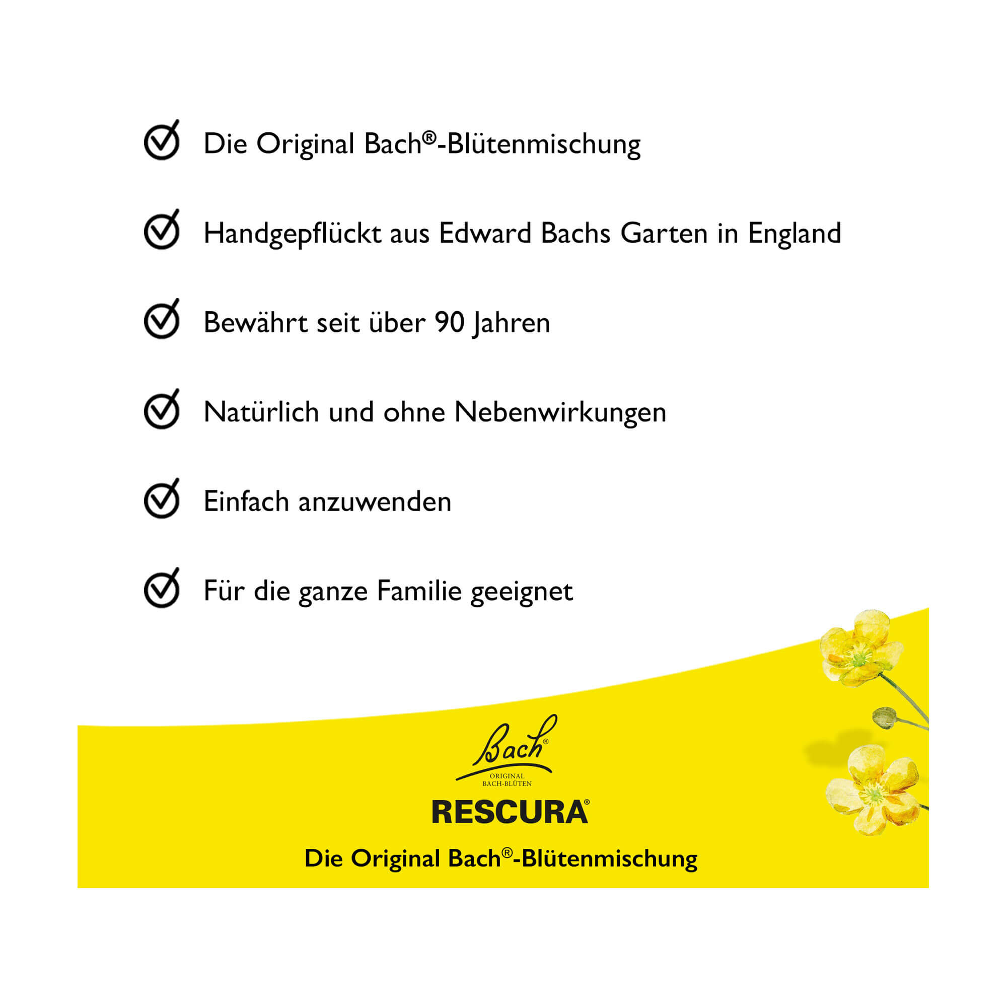 Grafik Bachblüten Original Rescura Produktvorteile