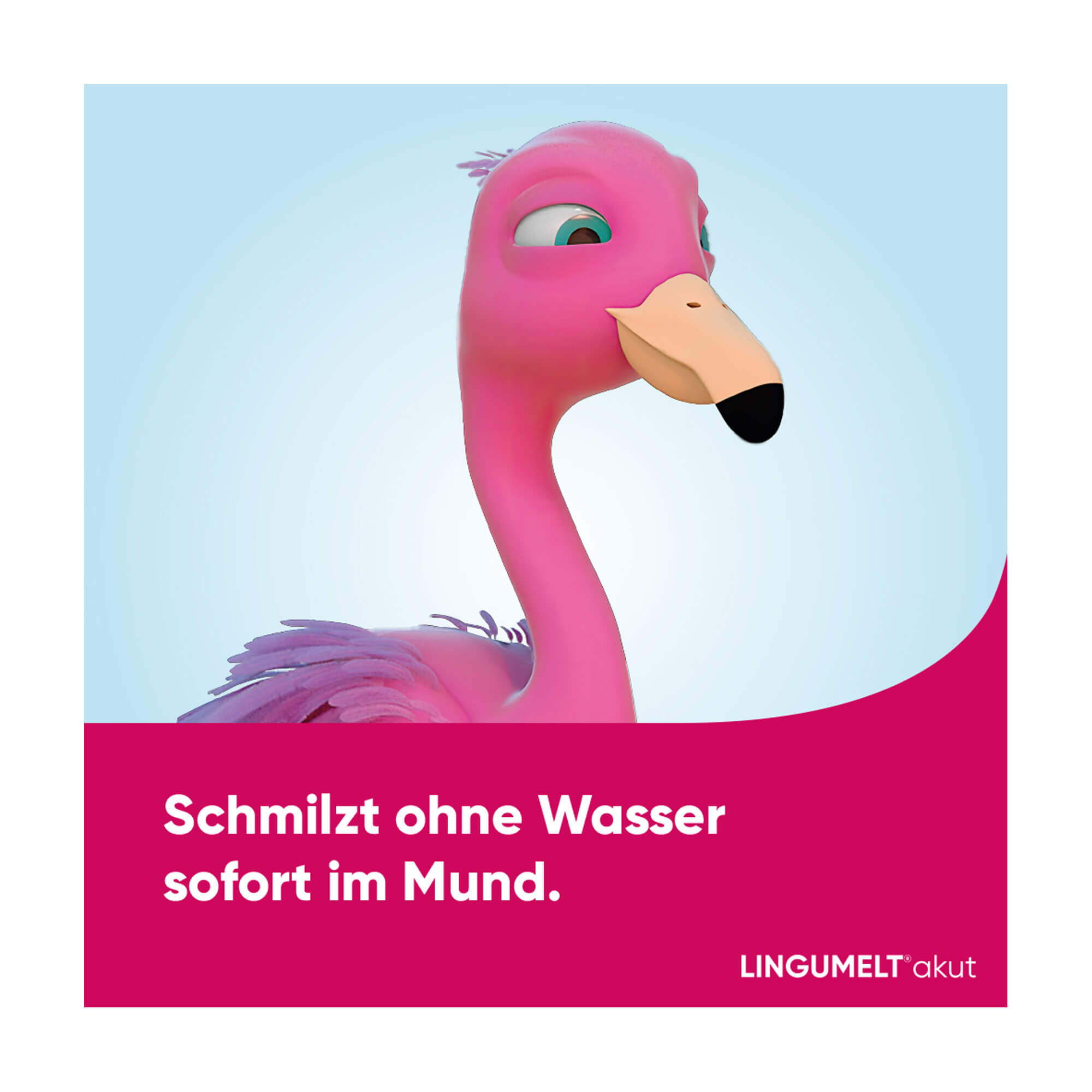 Grafik Lingumelt akut 2mg Lyophilisate zum Einnehmen Schmilzt ohne Wasser sofort im Mund