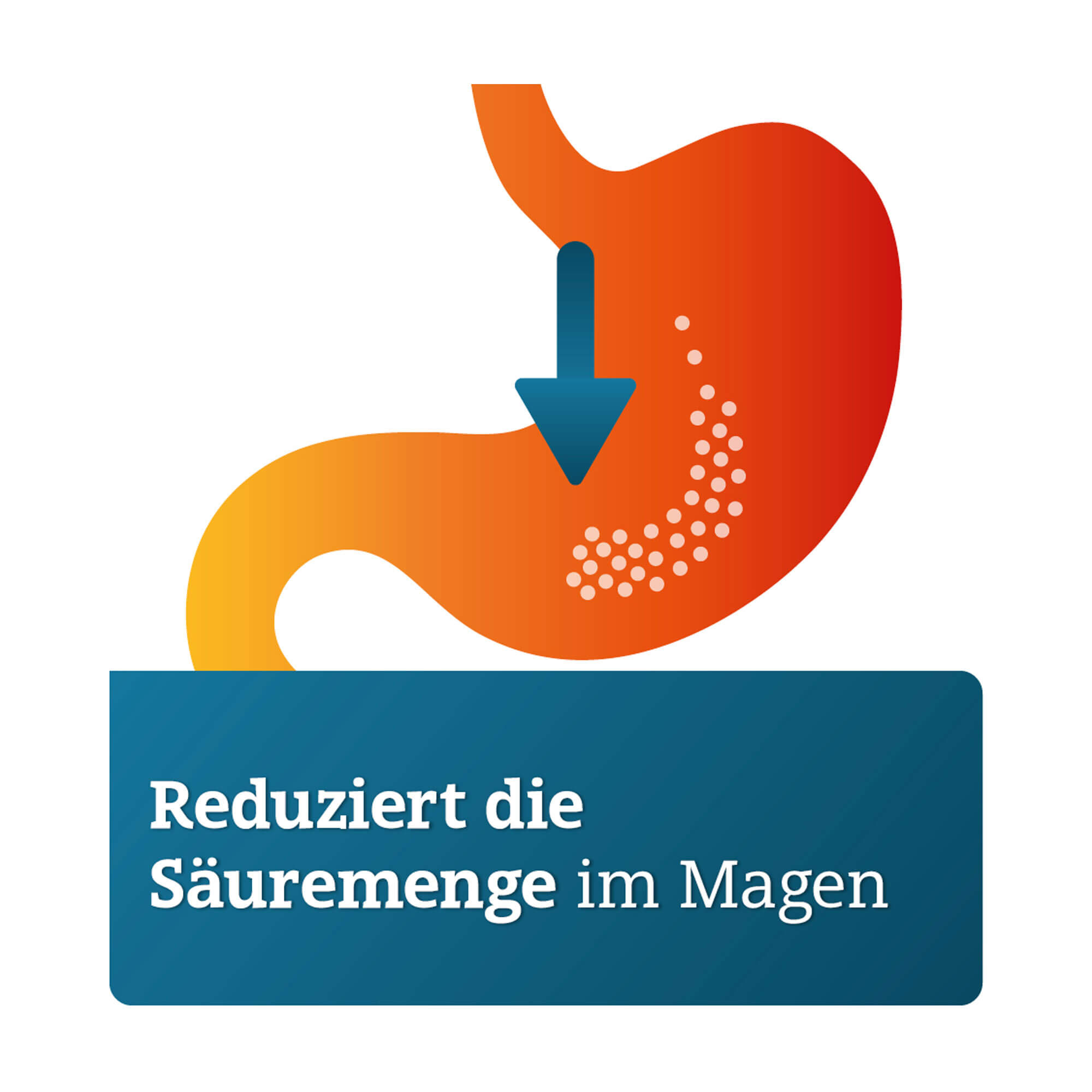 Grafik Pantoprazol-ADGC 20 mg Tabletten Reduziert die Säuremenge im Magen