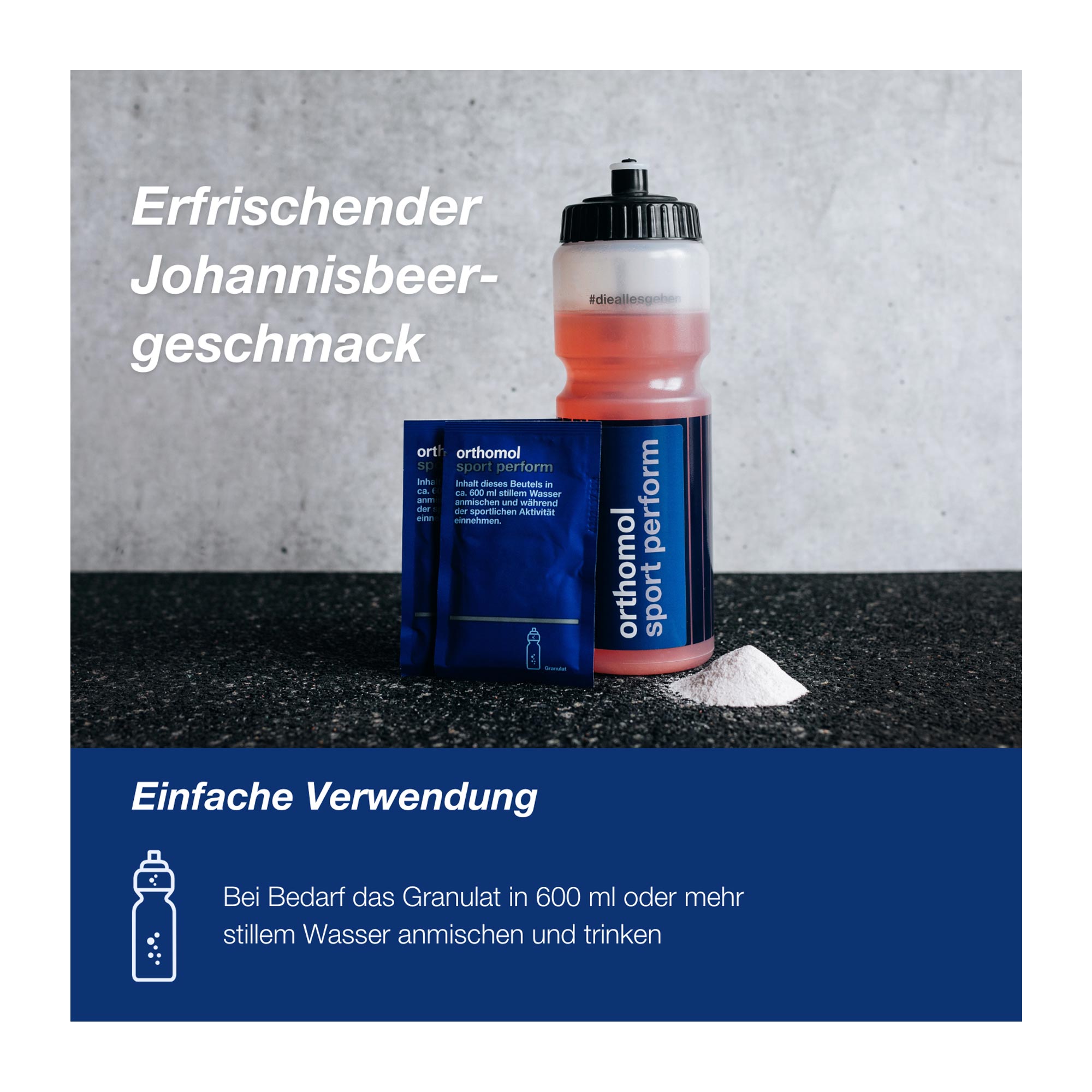 Orthomol Sport perform Granulat einfache Verwendung