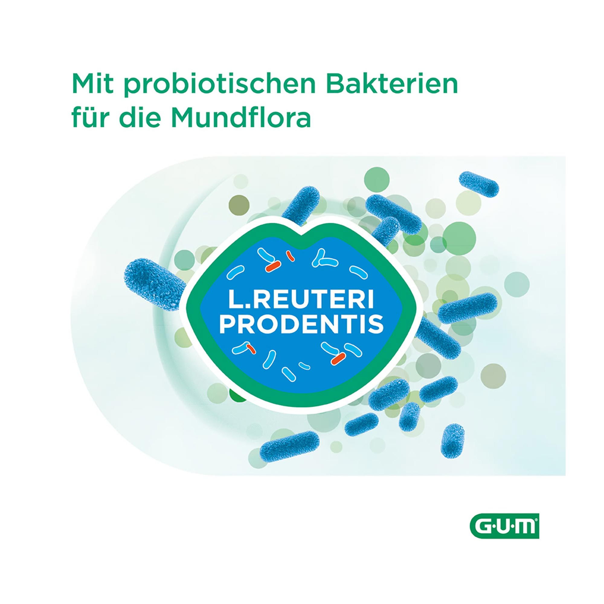 Grafik GUM PerioBalance Lutschtabletten mit probiotischen Bakterien für die Mundflora