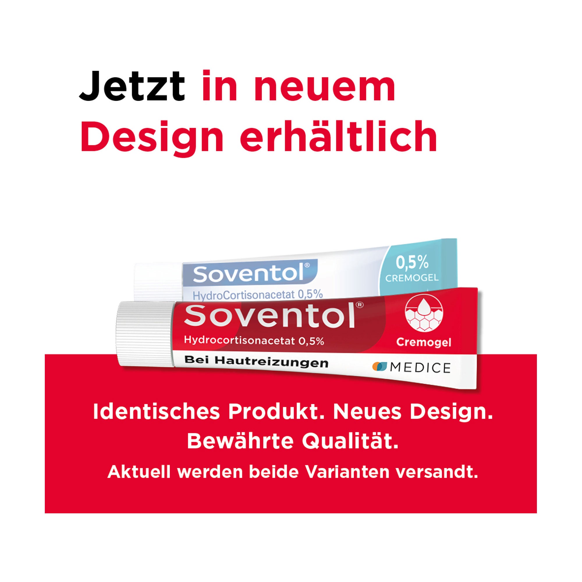 Grafik Soventol Hydrocortisonacetat 0,5 % Creme Jetzt im neuen Design