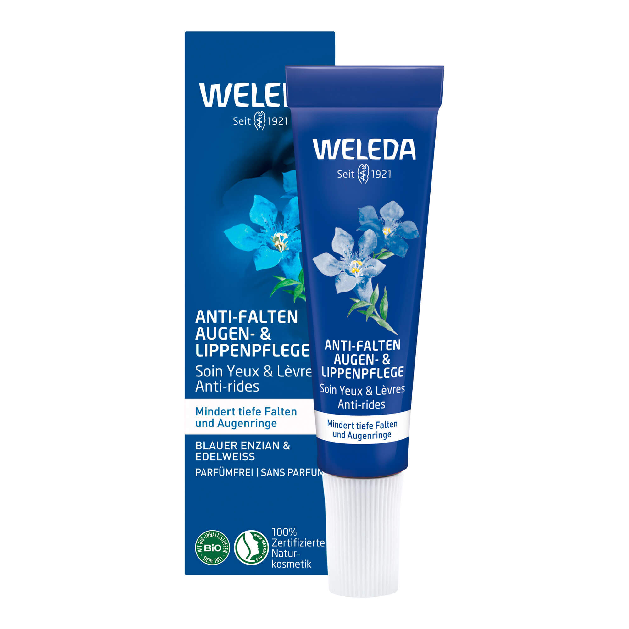 Revitalisierende Pflegecreme für die empfindliche Augen- und Lippenpartie.