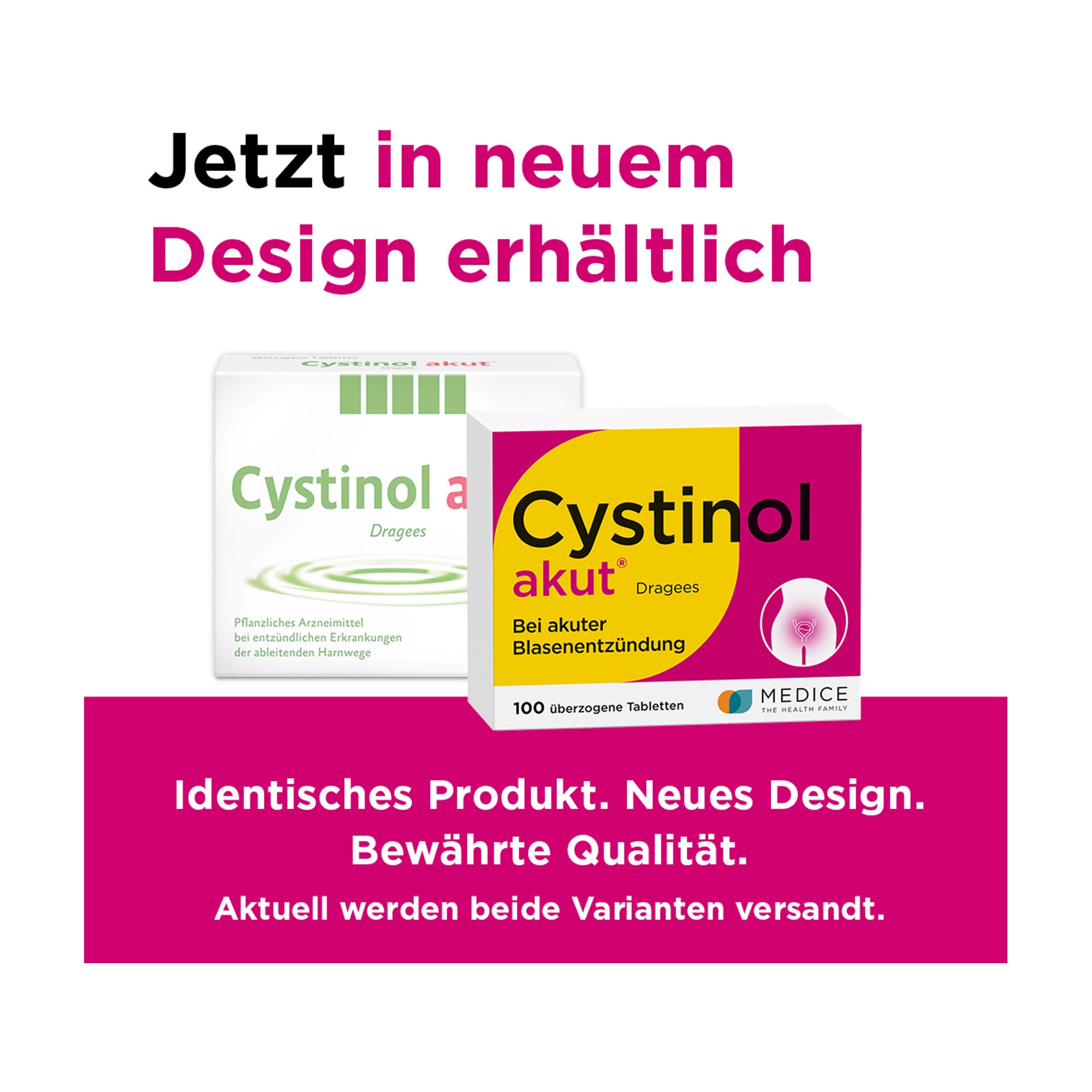 Grafik Cystinol akut Dragees Jetzt im neuen Design