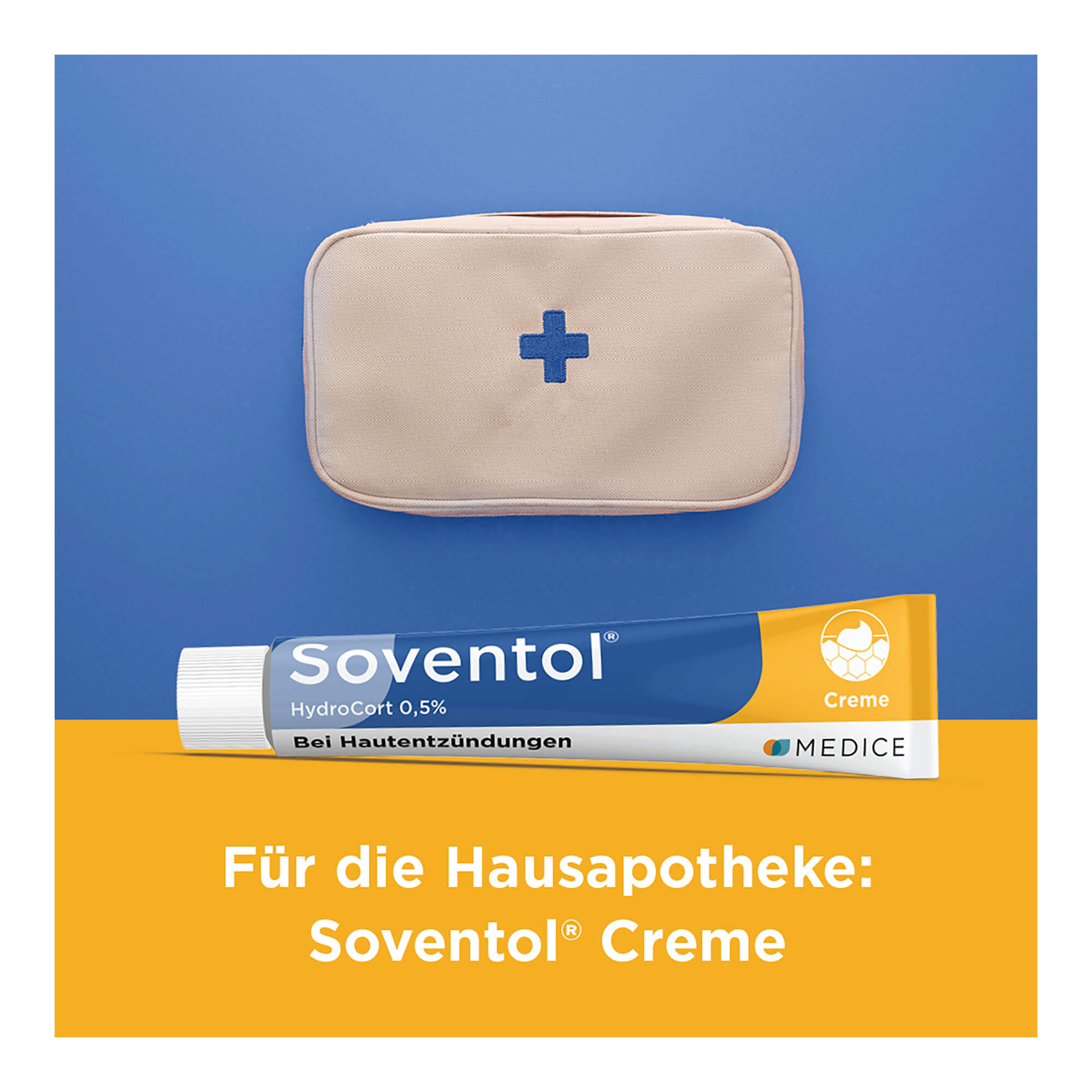 Grafik Soventol Hydrocort 0,5% Creme Für die Hausapotheke geeignet