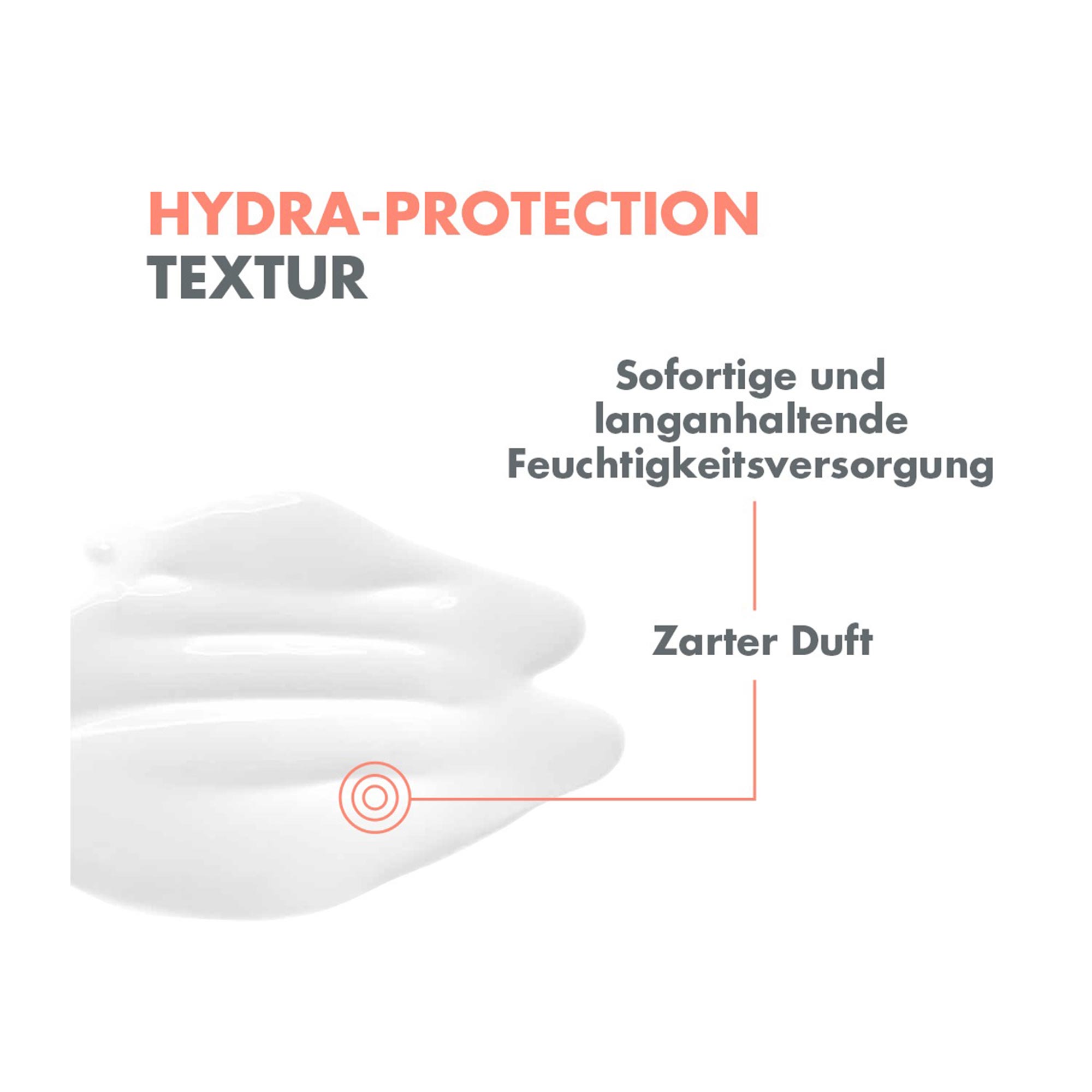 Grafik Avene Sonnenmilch LSF 50 Hydra-Protection Textur