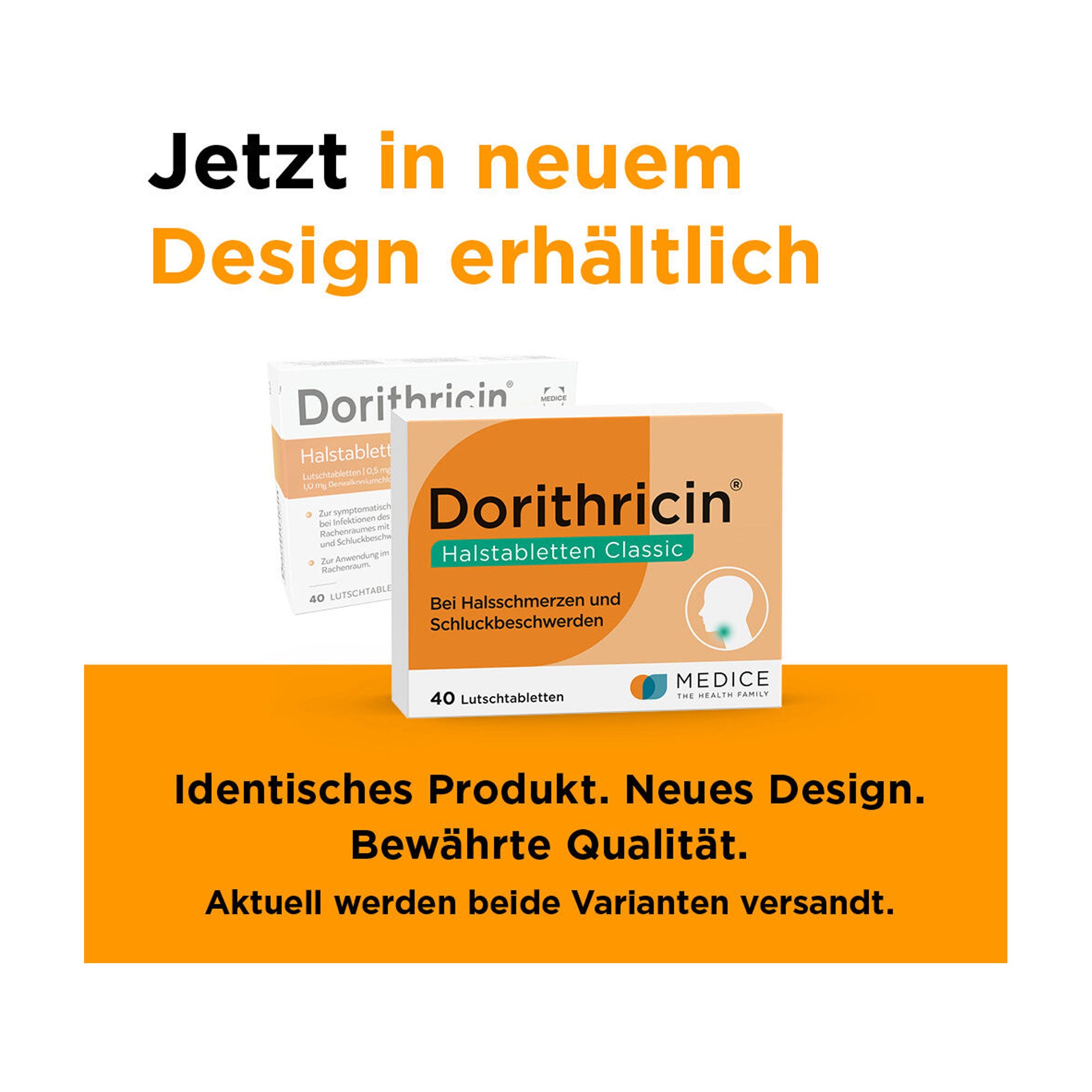 Grafik Dorithricin Halstabletten Classic Änderung Packungsdesign