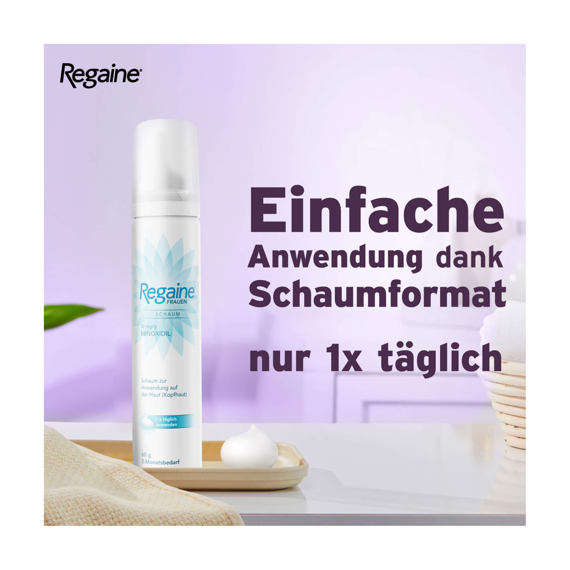 Grafik Regaine Frauen Schaum 1x täglich