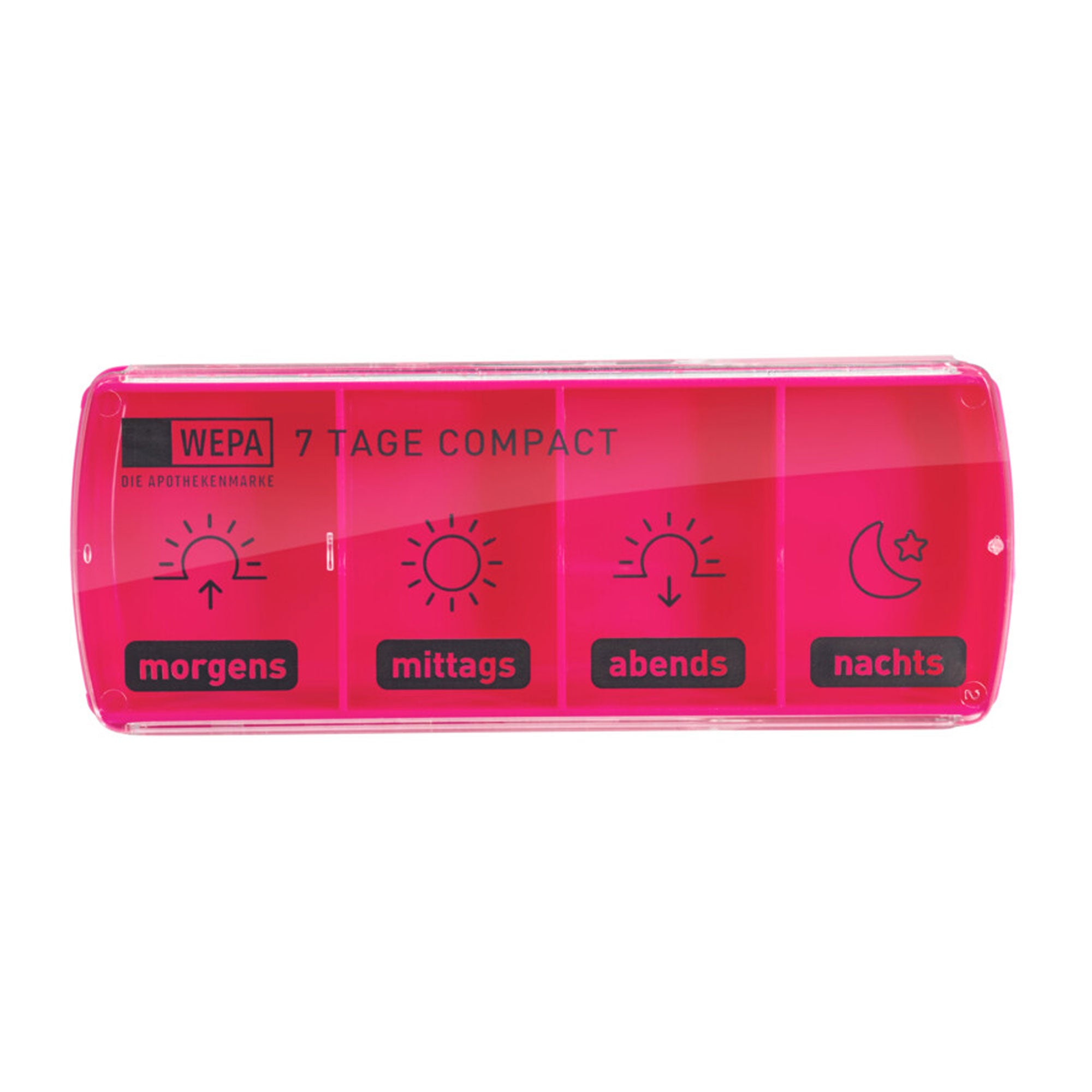 WEPA 7 Tage Compact Wochenmagazin weiß/pink Tagesbox