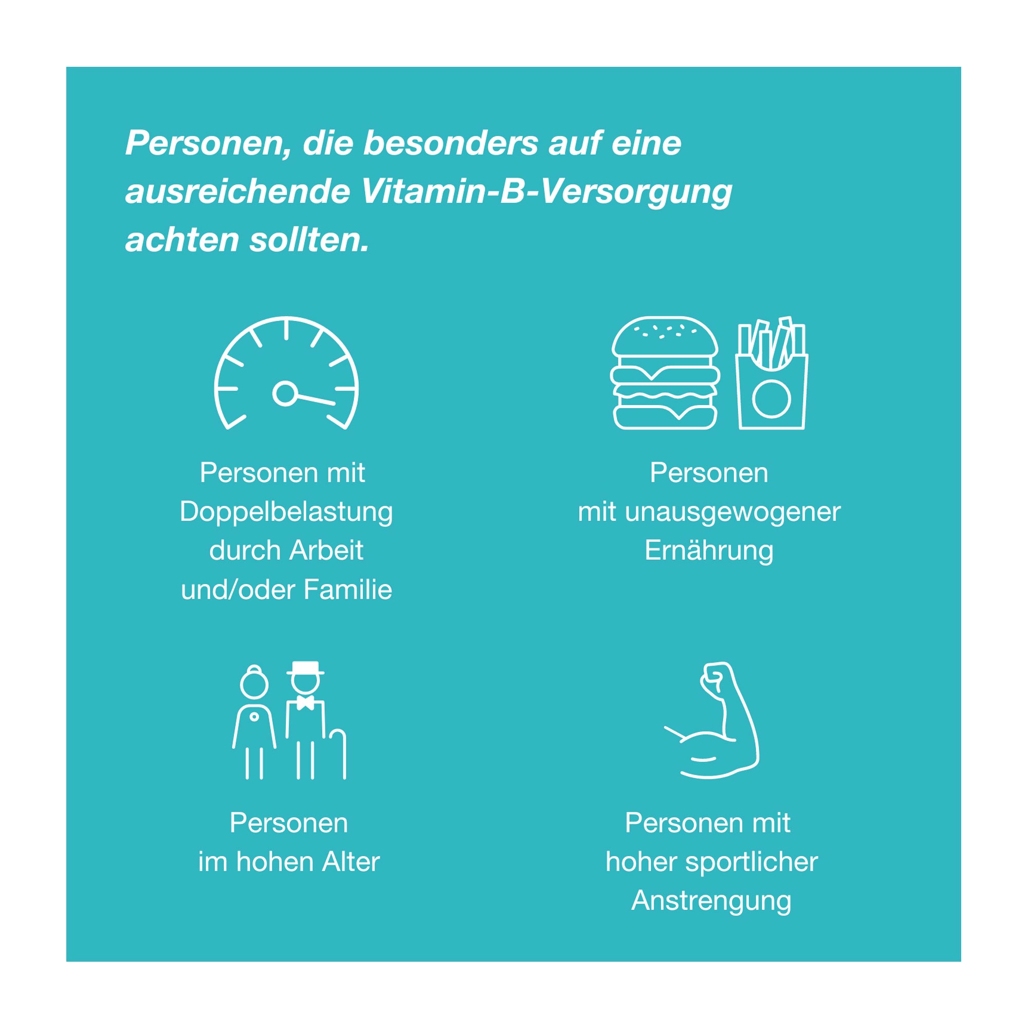 Orthomol Vital M Grapefruit Granulat/Kapseln Personen, die besonders auf eine ausreichende Vitamin-B-Versorgung achten sollten