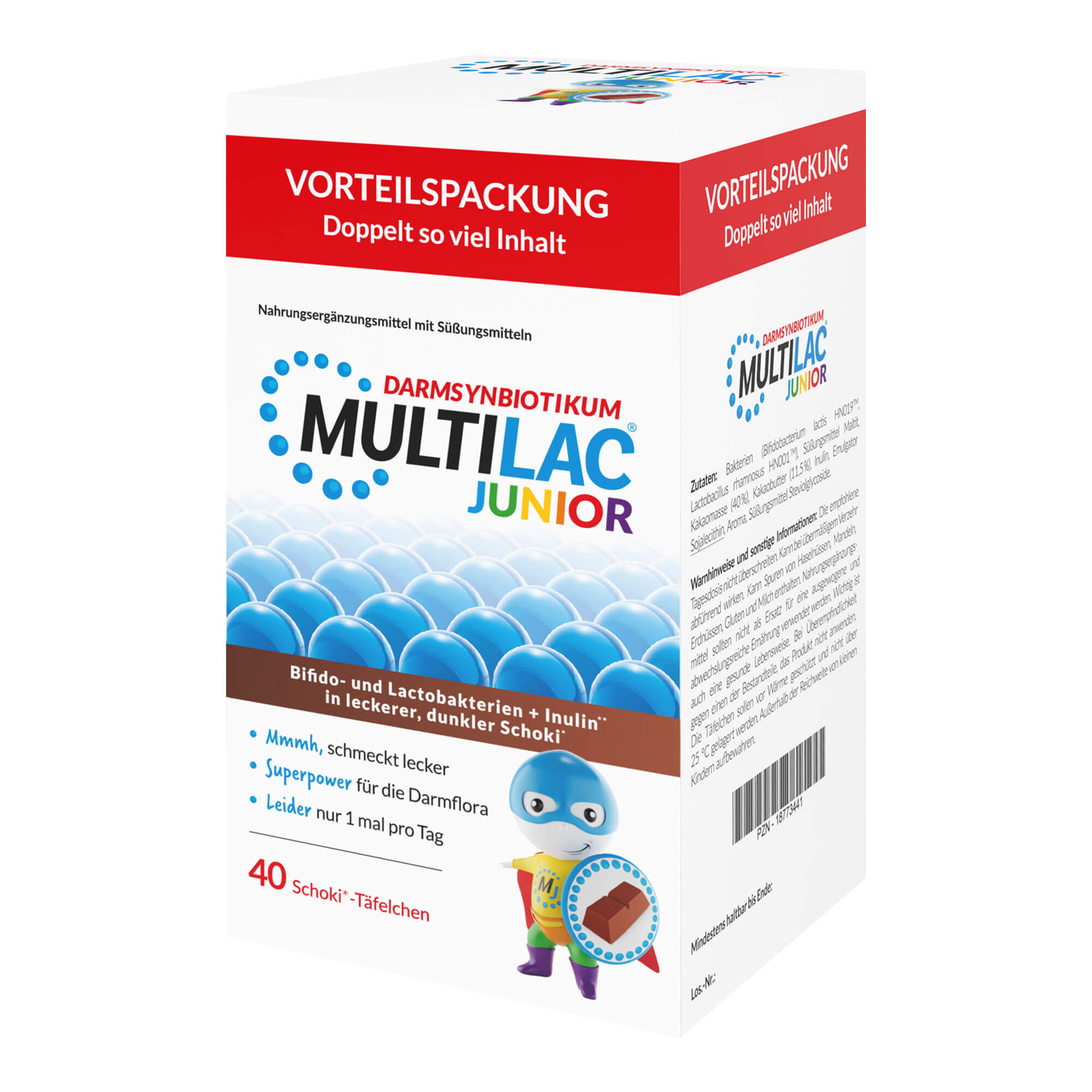 Nahrungsergänzungsmittel zur Unterstützung der Darmflora. Für Kinder ab 3 Jahren und Erwachsene. Vorteilspackung.