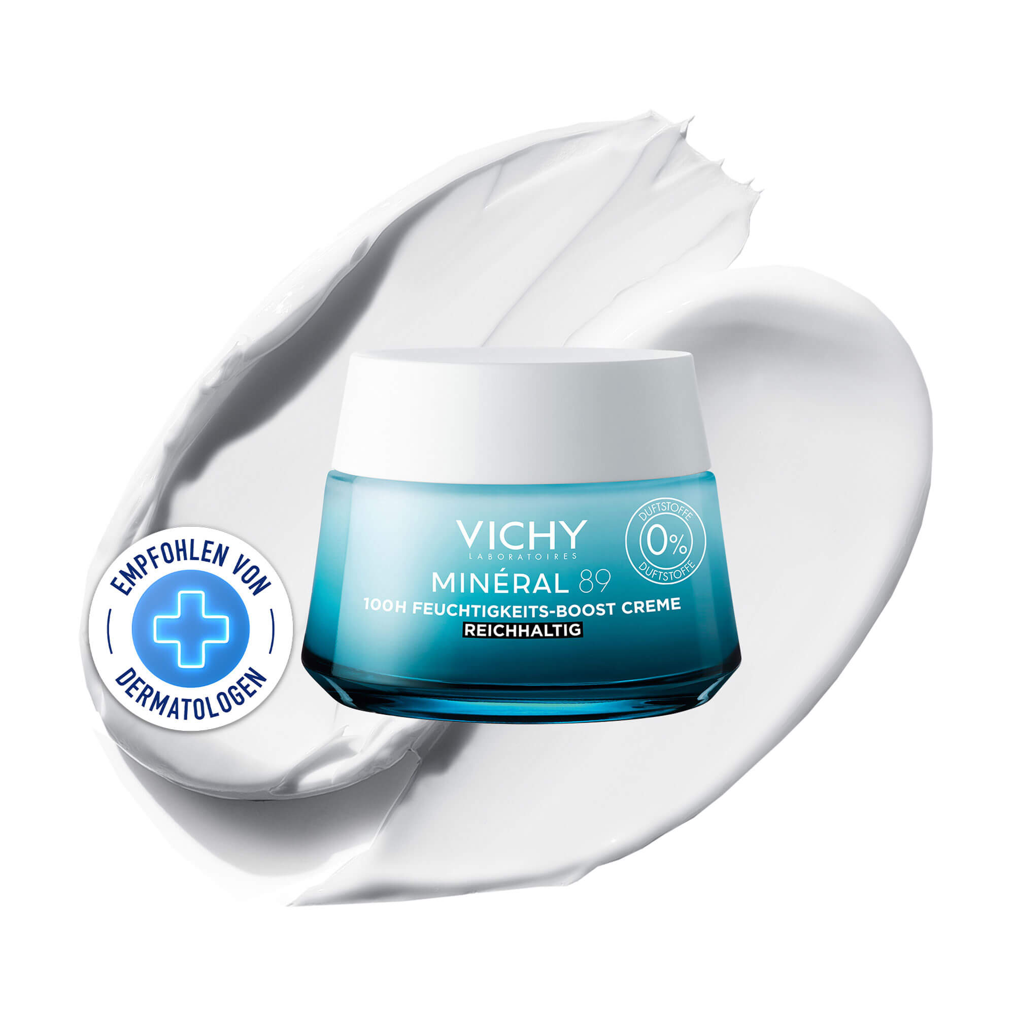 Grafik Vichy Mineral 89 100H Feuchtigkeits-Boost Creme Von Dermatologen empfohlen