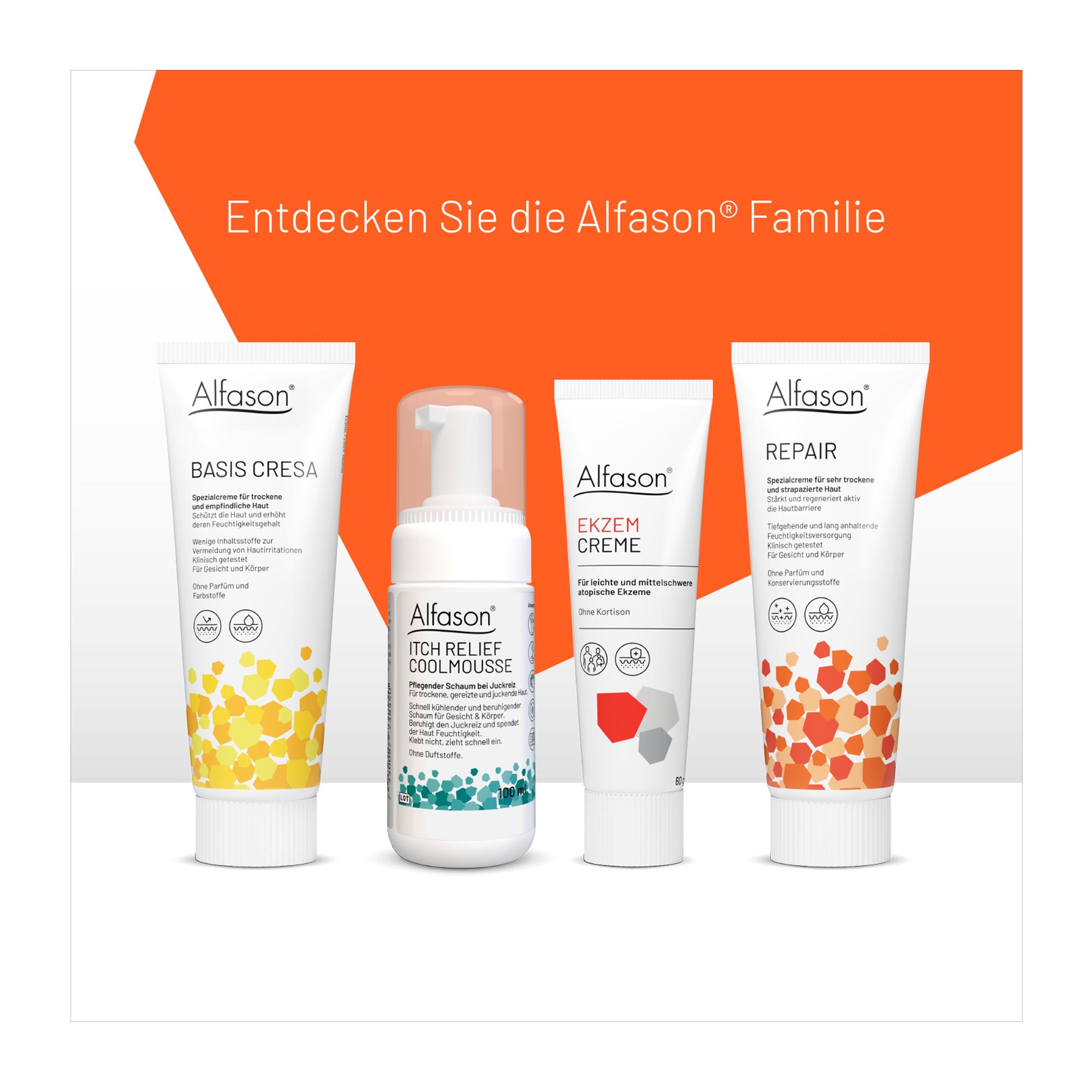 Grafik Alfason Repair Creme Produktrange