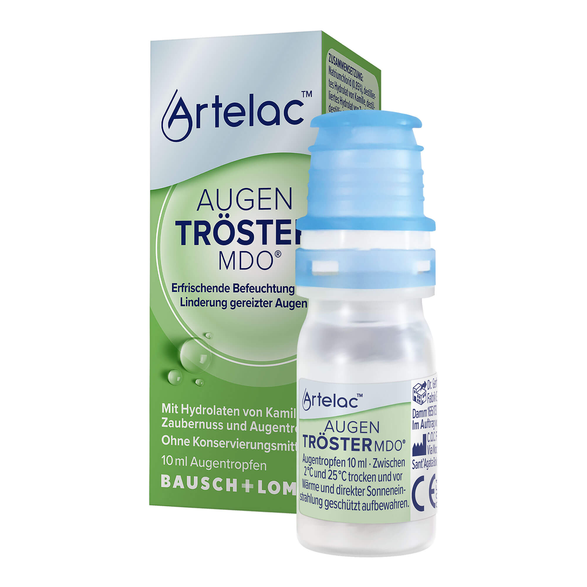 Bieten Linderung bei trockenen Augen mit natürlichem Hydrolat aus Kamille, Zaubernuss und Augentrost. Ohne Konservierungsmittel.