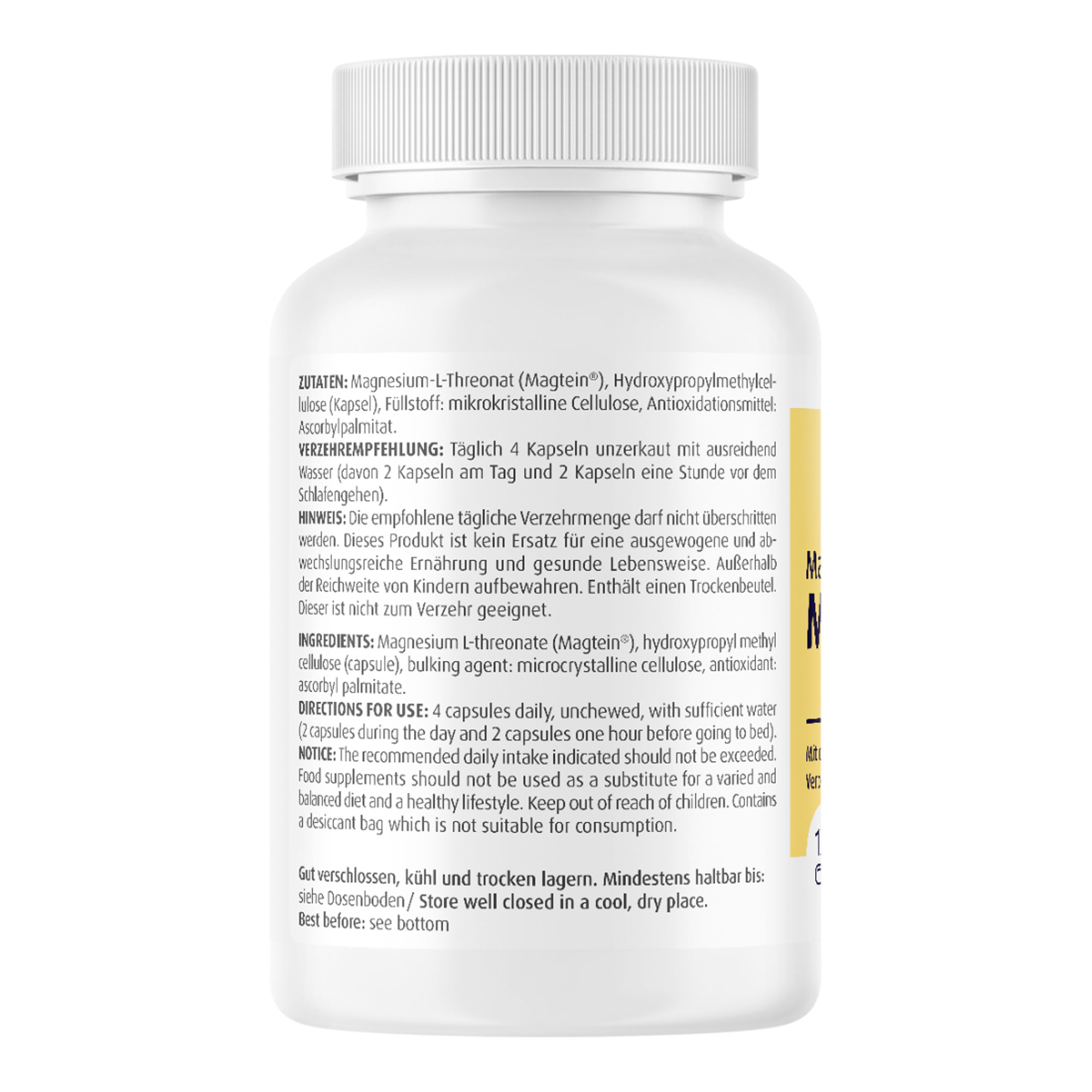 Magtein Magnesium-L-Threonat Kapseln Produktseite Links