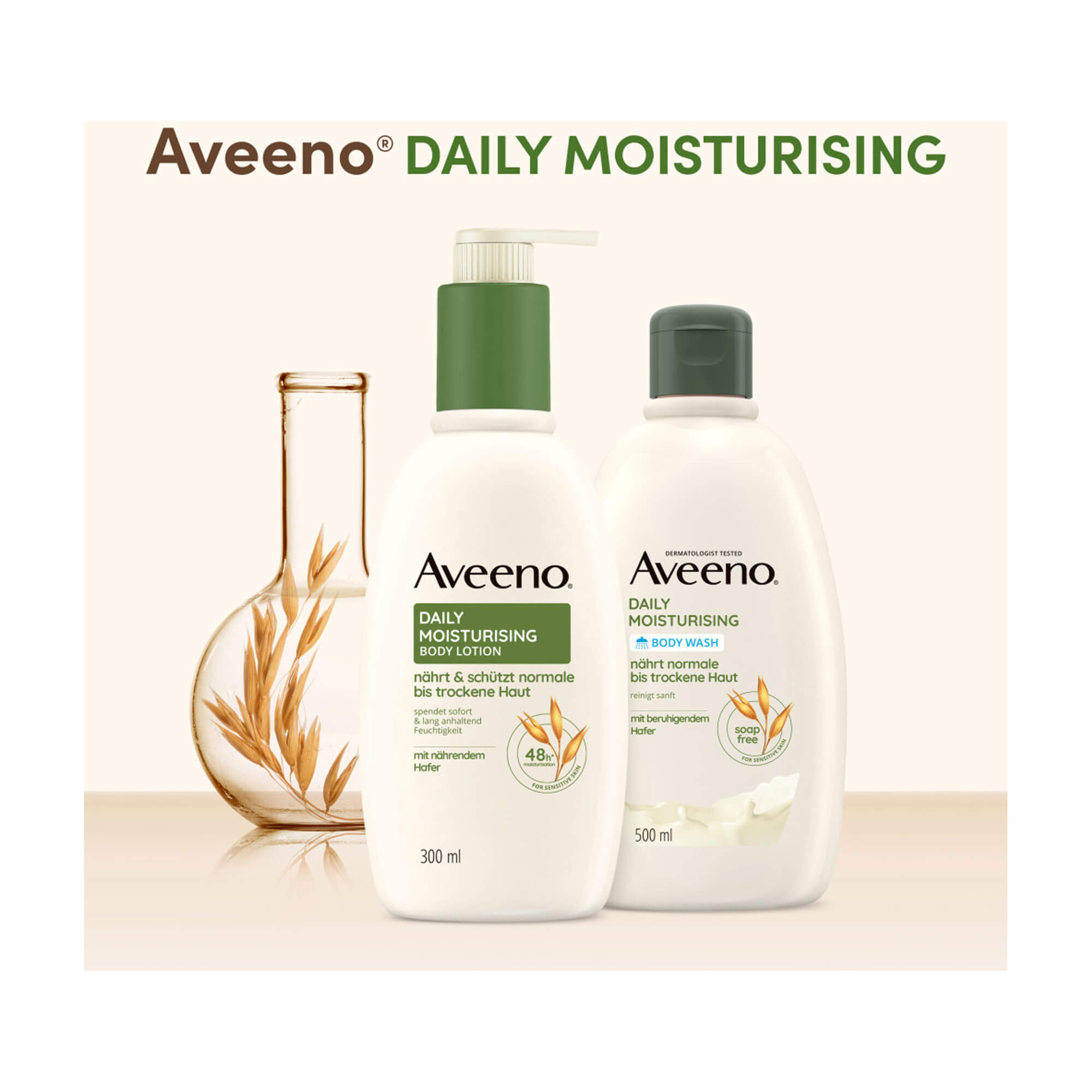 Grafik Aveeno Aveeno Daily Moisturising Produktsortiment