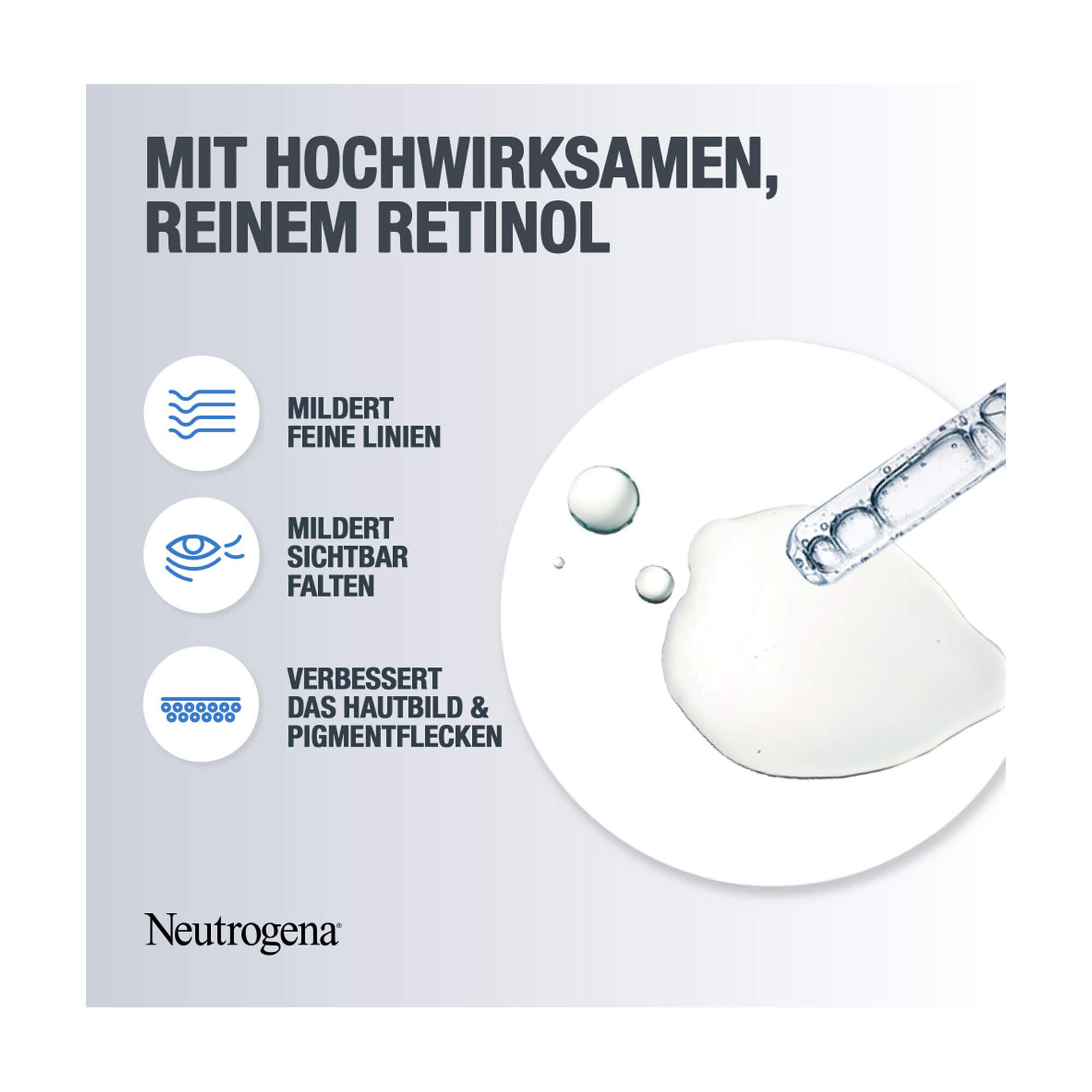 Grafik Neutrogena Retinol Boost Augencreme Mit hochwirksamen, reinem Retinol