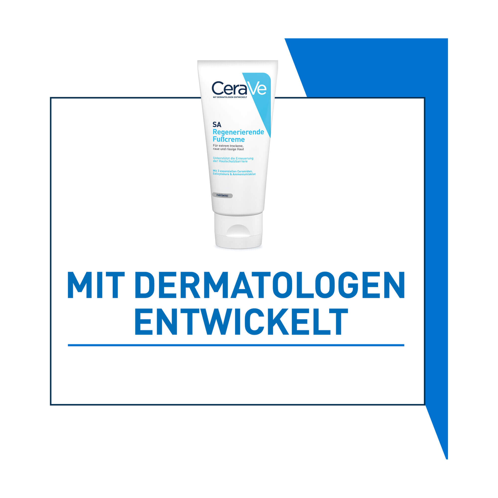 Grafik CeraVe SA Regenerierende Fußcreme Mit Dermatologen entwickelt