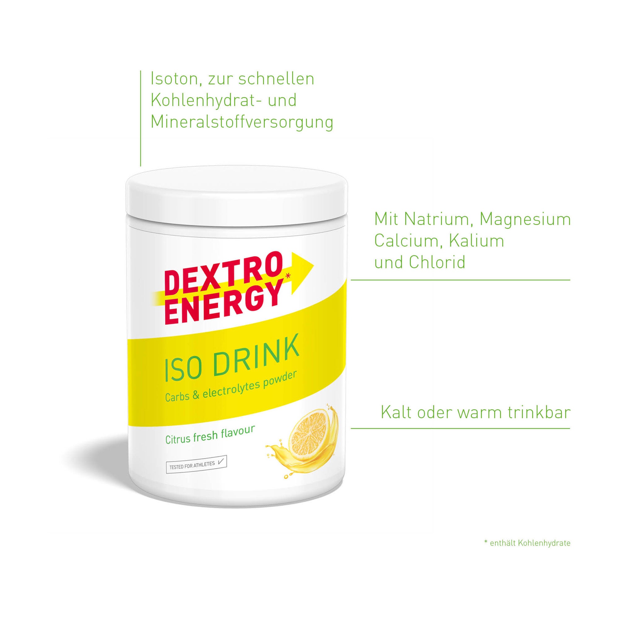 Grafik Dextro Energy Isotonic Drink Citrus Produktmerkmale