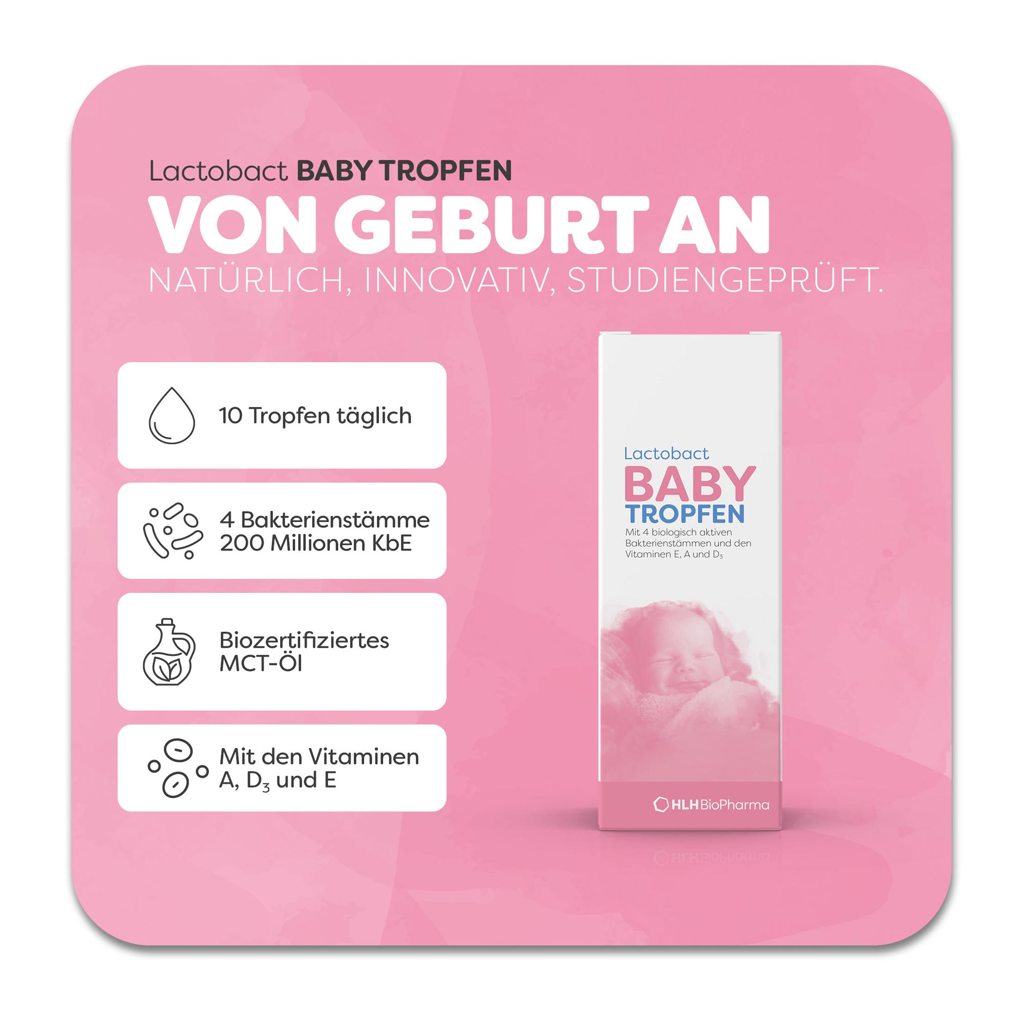 Grafik Lactobact BABY Tropfen Eigenschaften